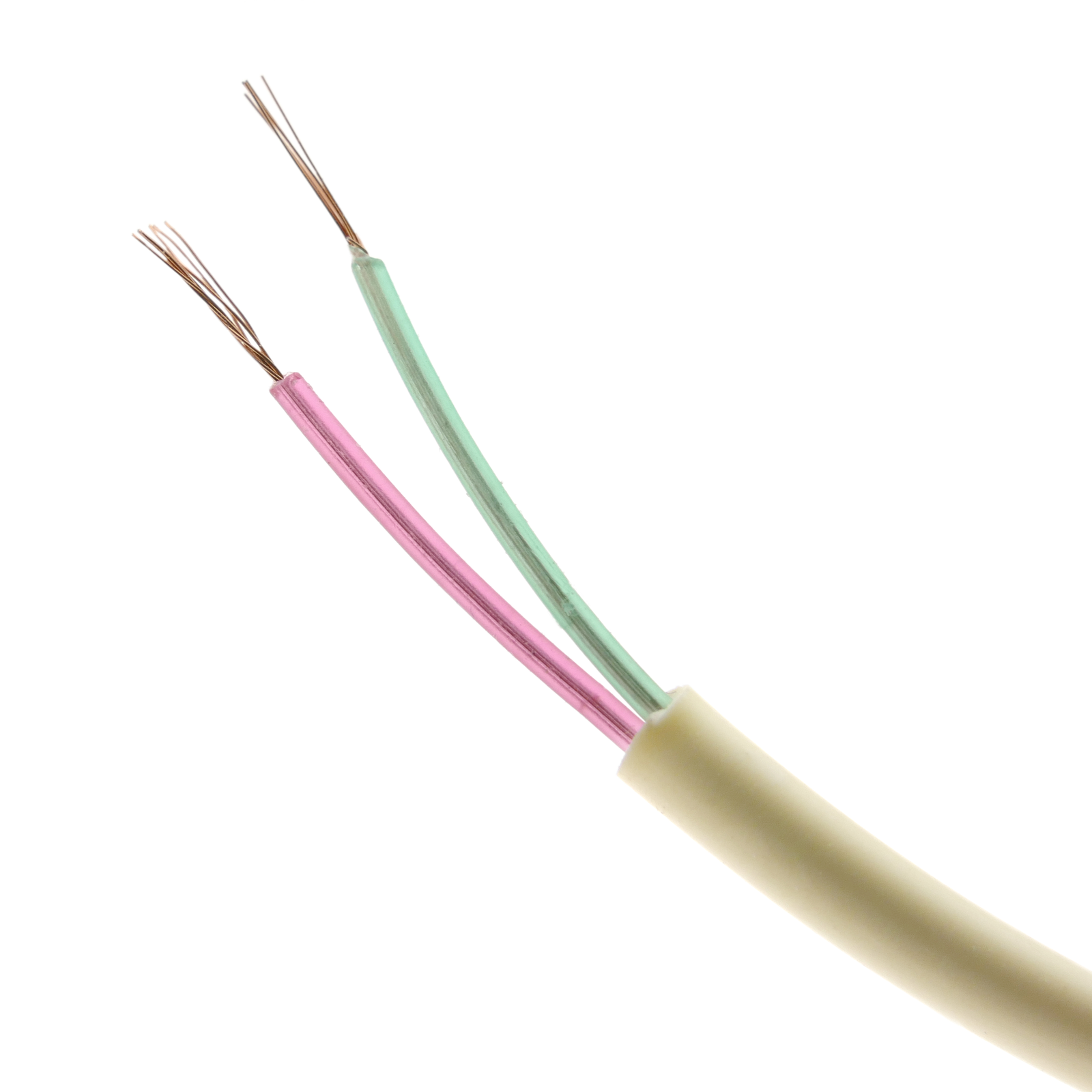 BeMatik - Bobina de Cable telefónico Plano de 2 Hilos Color Beige