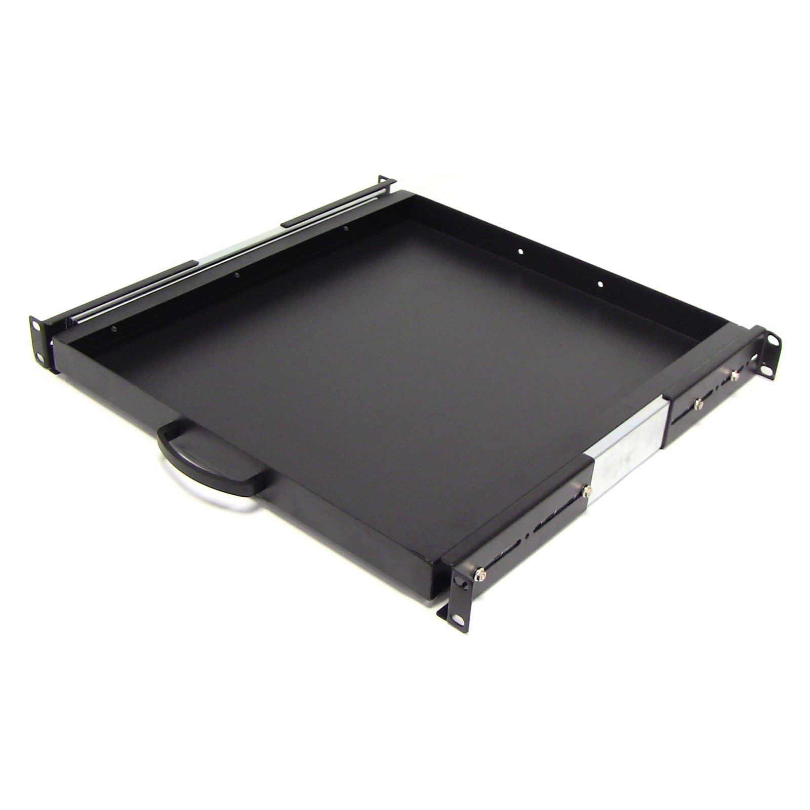 Telescopic tray for server rack 19 inch 1U 550mm depth sliding slides shelf  - Cablematic