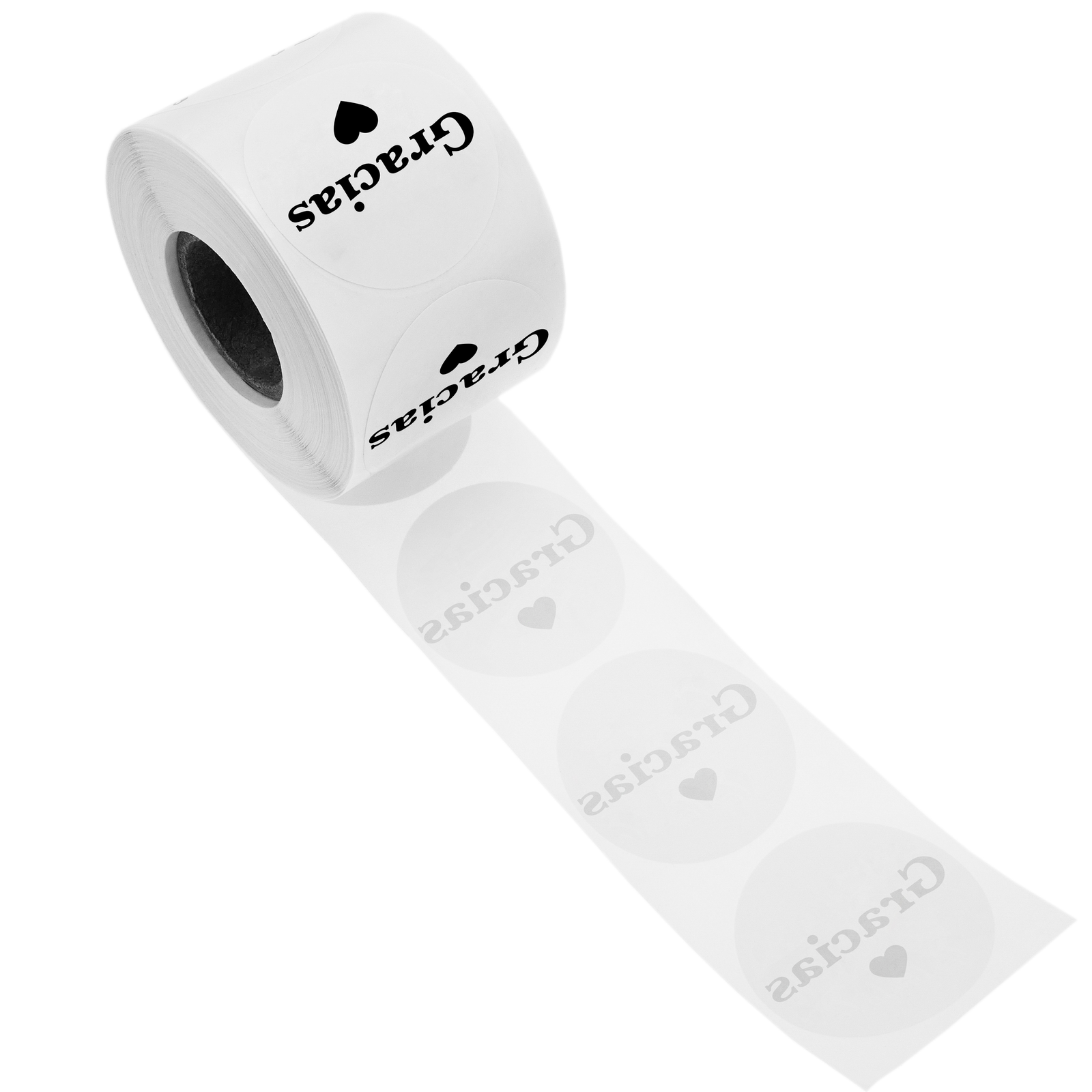 Adesivi rotondi di carta kraft Grazie 25 mm, rotolo di 500 etichette,  colore marrone - Cablematic