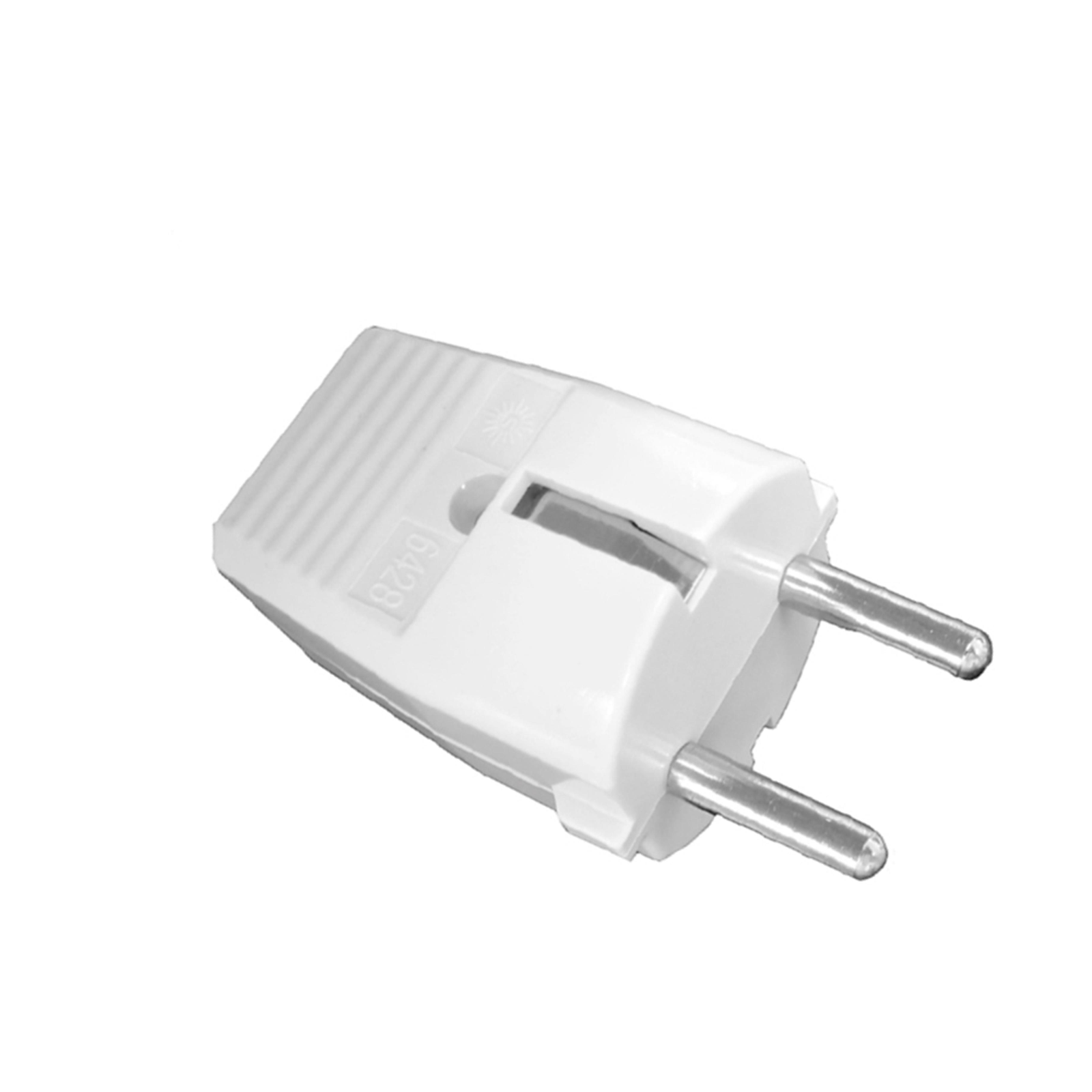 Clavija enchufe bipolar europlug hembra blanco - Cablematic