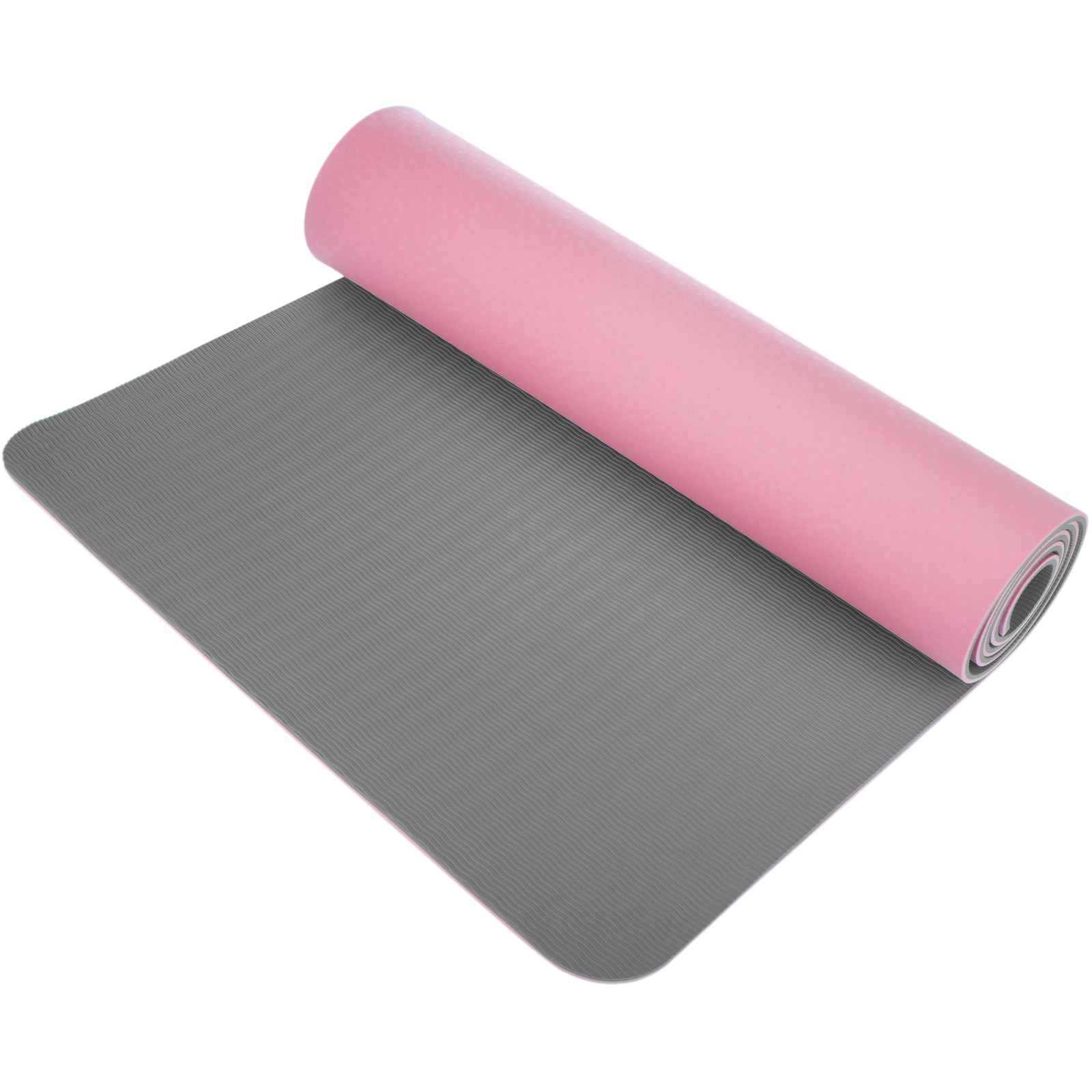 Non-slip Double Layer Pink Yoga Mat 183x61x0.6 cm