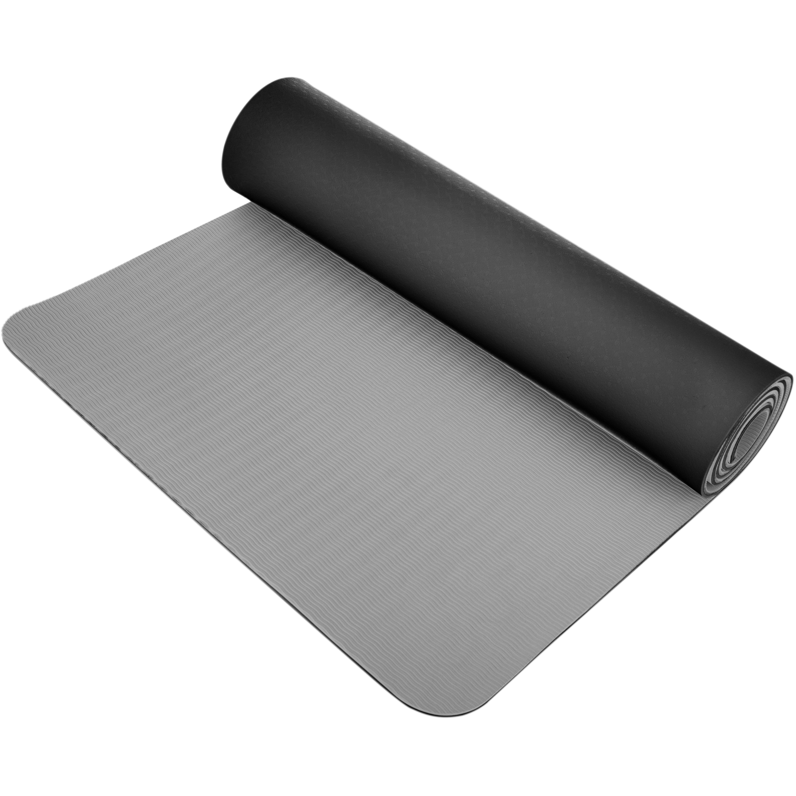 Non-slip Double Layer Black Yoga Mat 183x61x1 cm - Cablematic