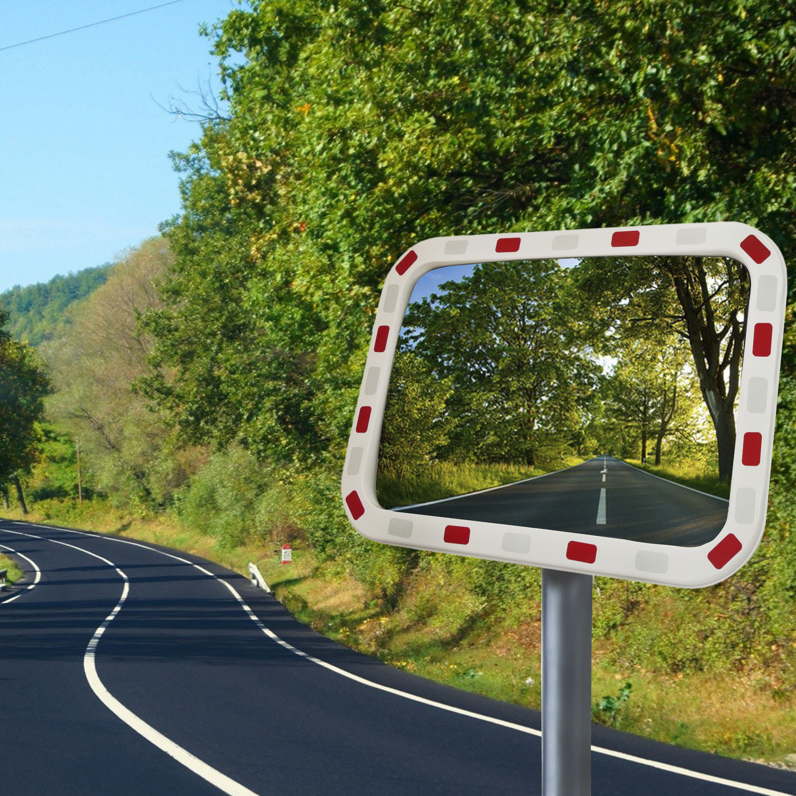 Convex traffic mirror safety security surveillance 60 cm - Cablematic