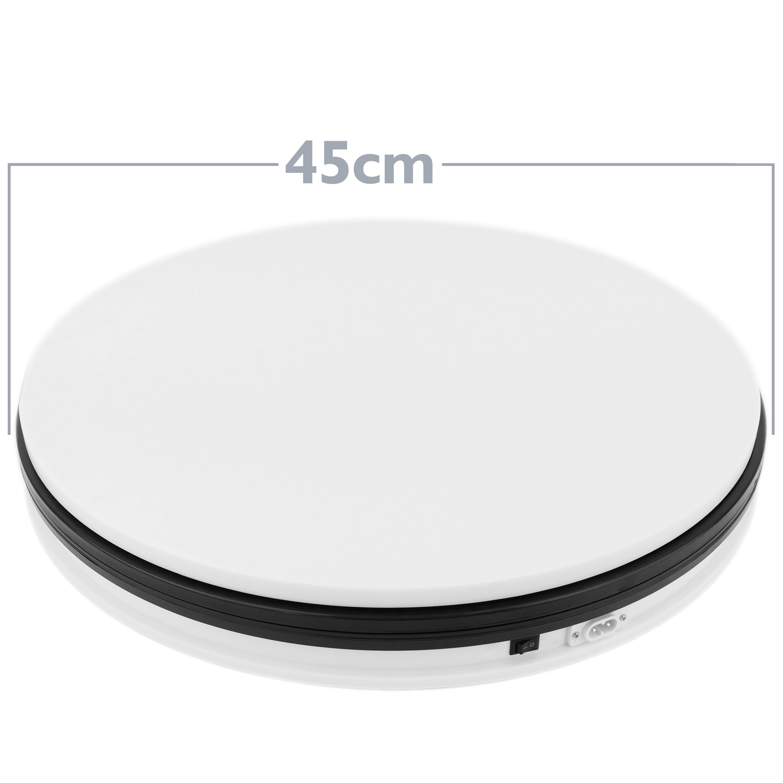 Powered rotating base display 45 cm black lazy susan