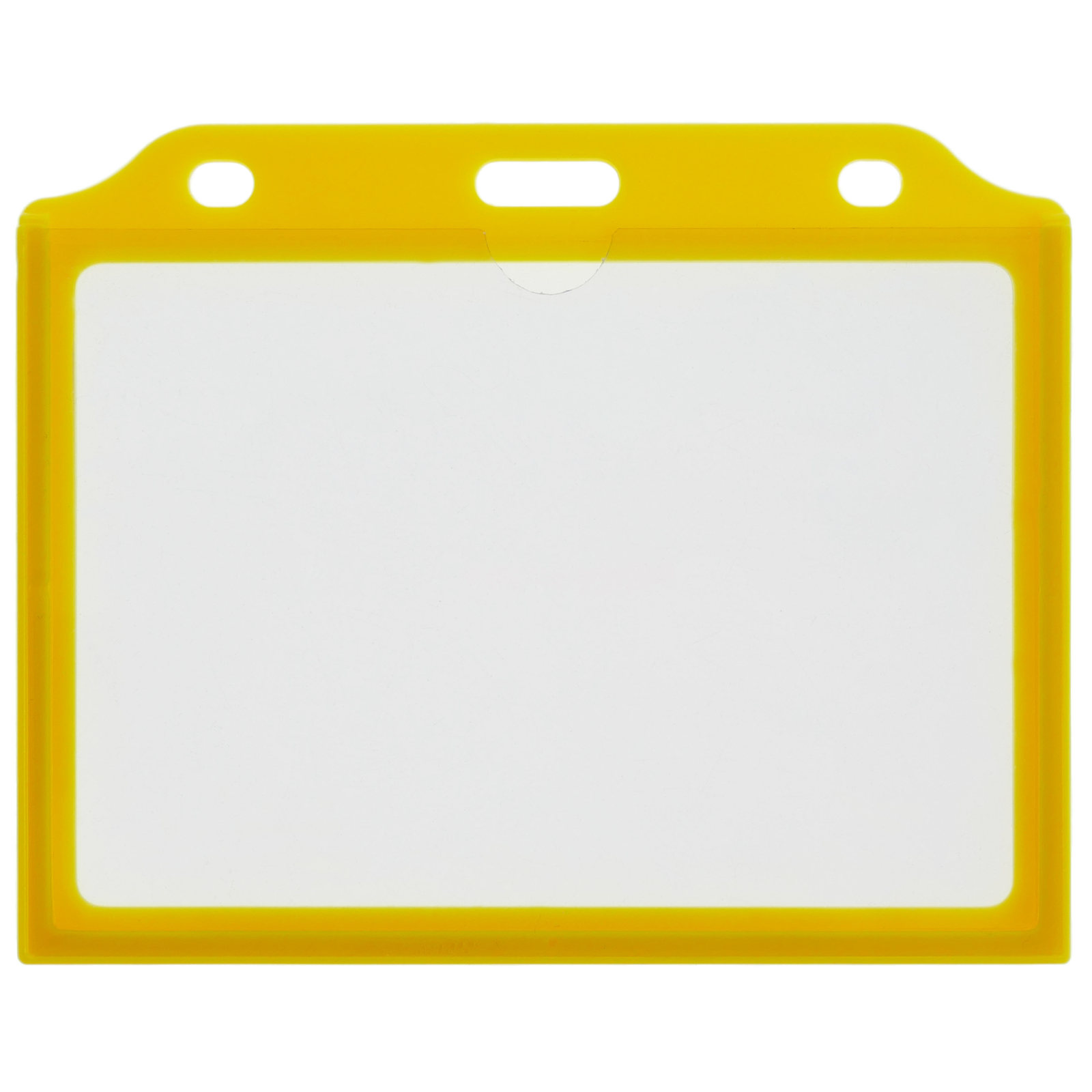 Plastic sleeve for ID card horizontal ID A8 84x54mm yellow - Cablematic