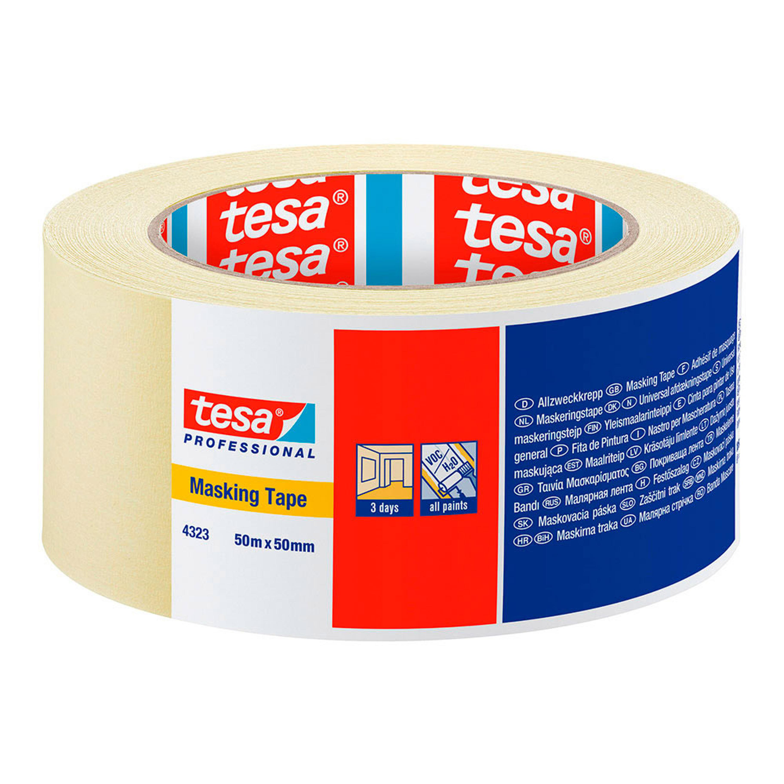 Ruban de masquage pour la peinture - Lisse - 4323 TESA Adhésifs