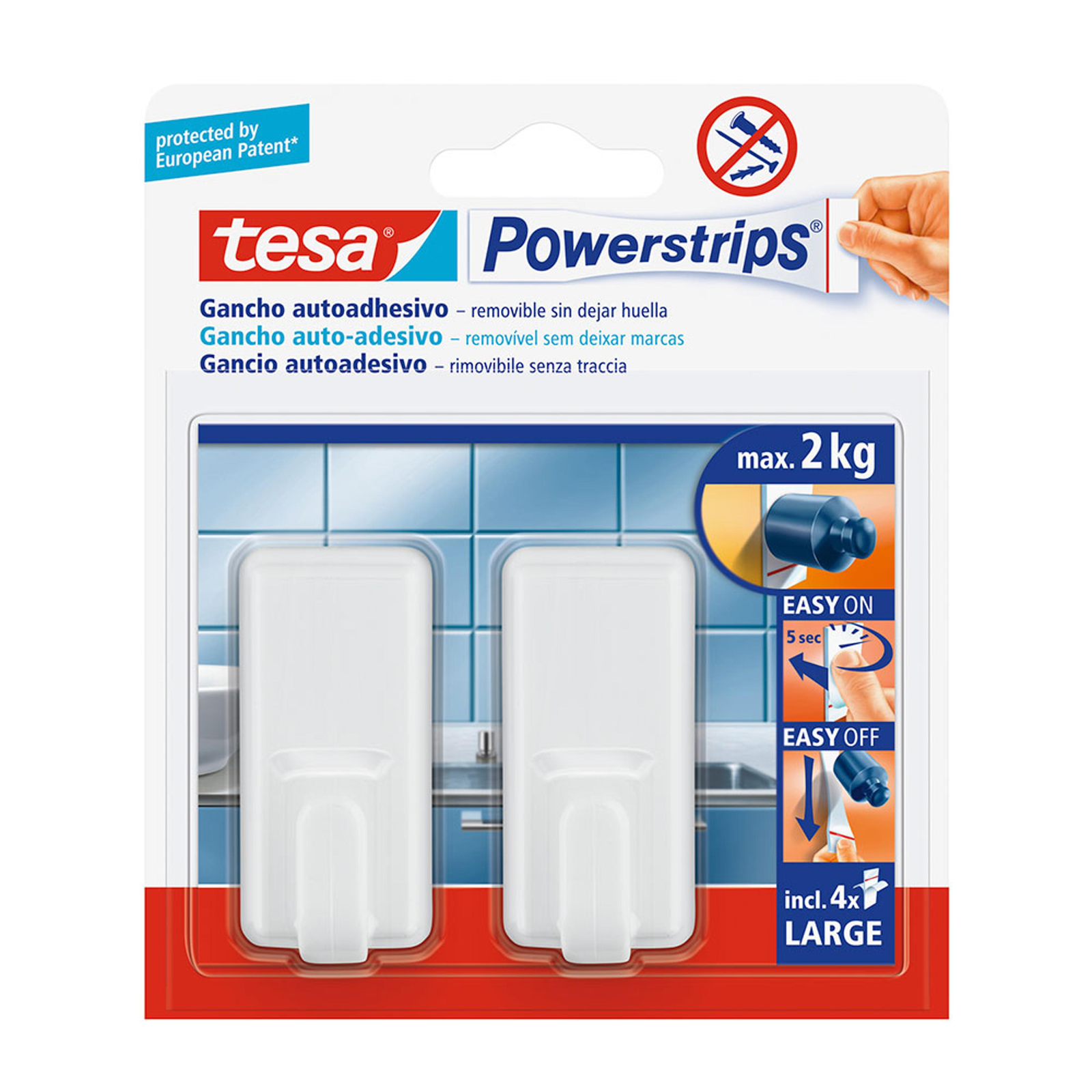 Gancho TESA Powerstrips, Pendurar quadros sem furos