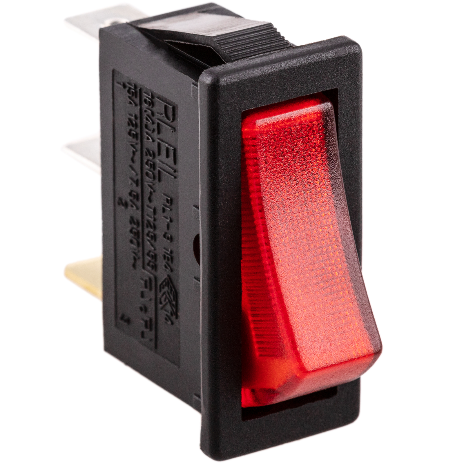  Interruptor basculante de 0.748 x 0.512 in 6 A 250 V~ 3 Pin Interruptor  basculante rojo verde amarillo azul iluminado negro : Herramientas y  Mejoras del Hogar