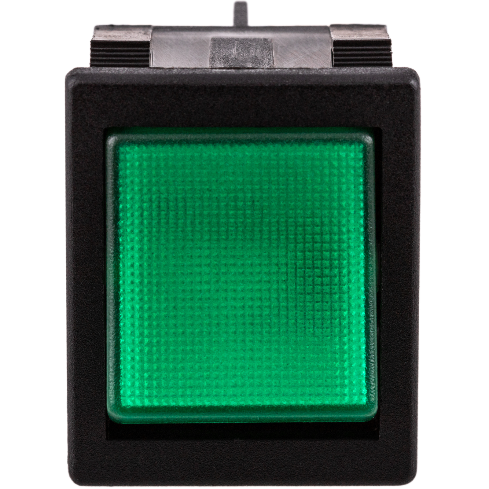 Interruttore levetta con led luminoso VERDE con GANCIO DI