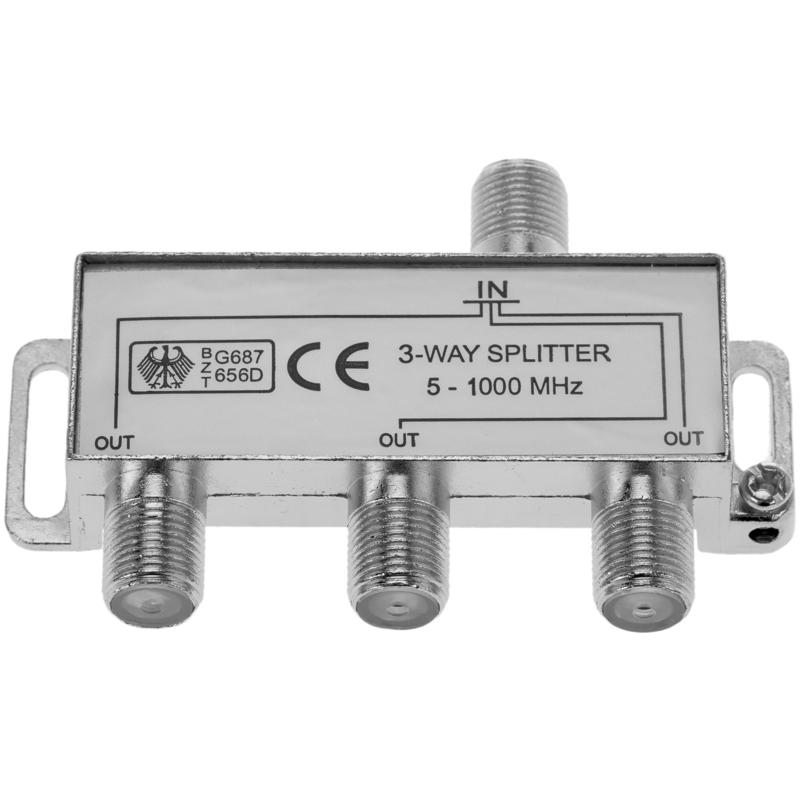 Distribuidor de 4 vías para TV/SAT con conexión F - Cablematic