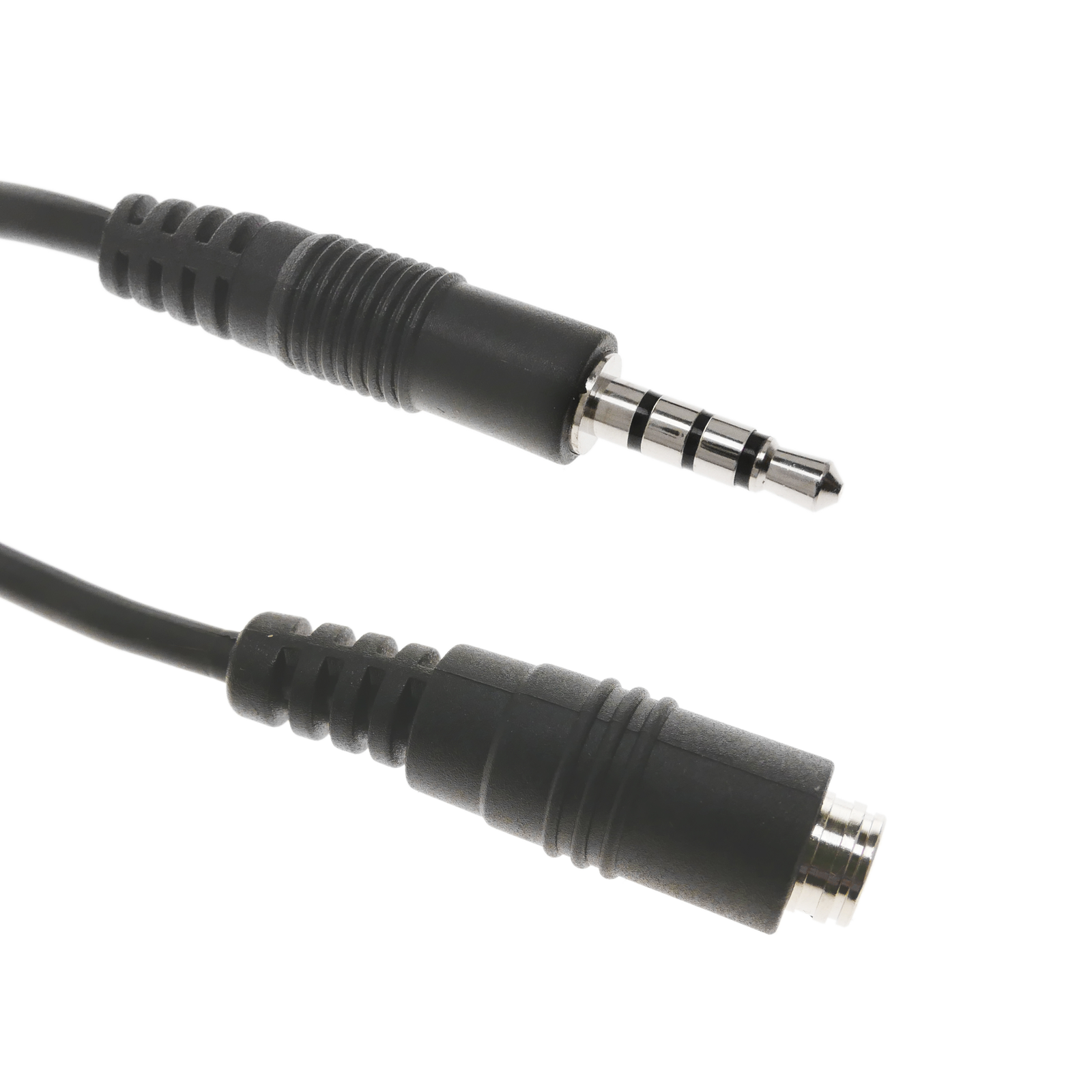 Cable corto de audio, mini jack macho de 3,5 mm a doble mini jack hembra de  3,5 mm, reproductores de música, altavoces (Negro, 1