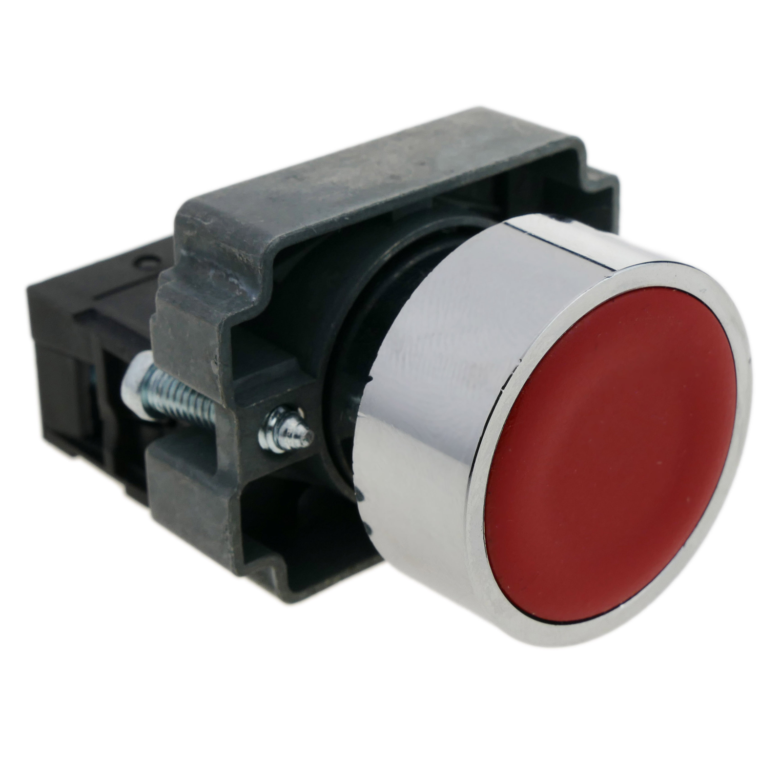 Push button momentary 22mm 1NO 400V 10A normally open green - Cablematic