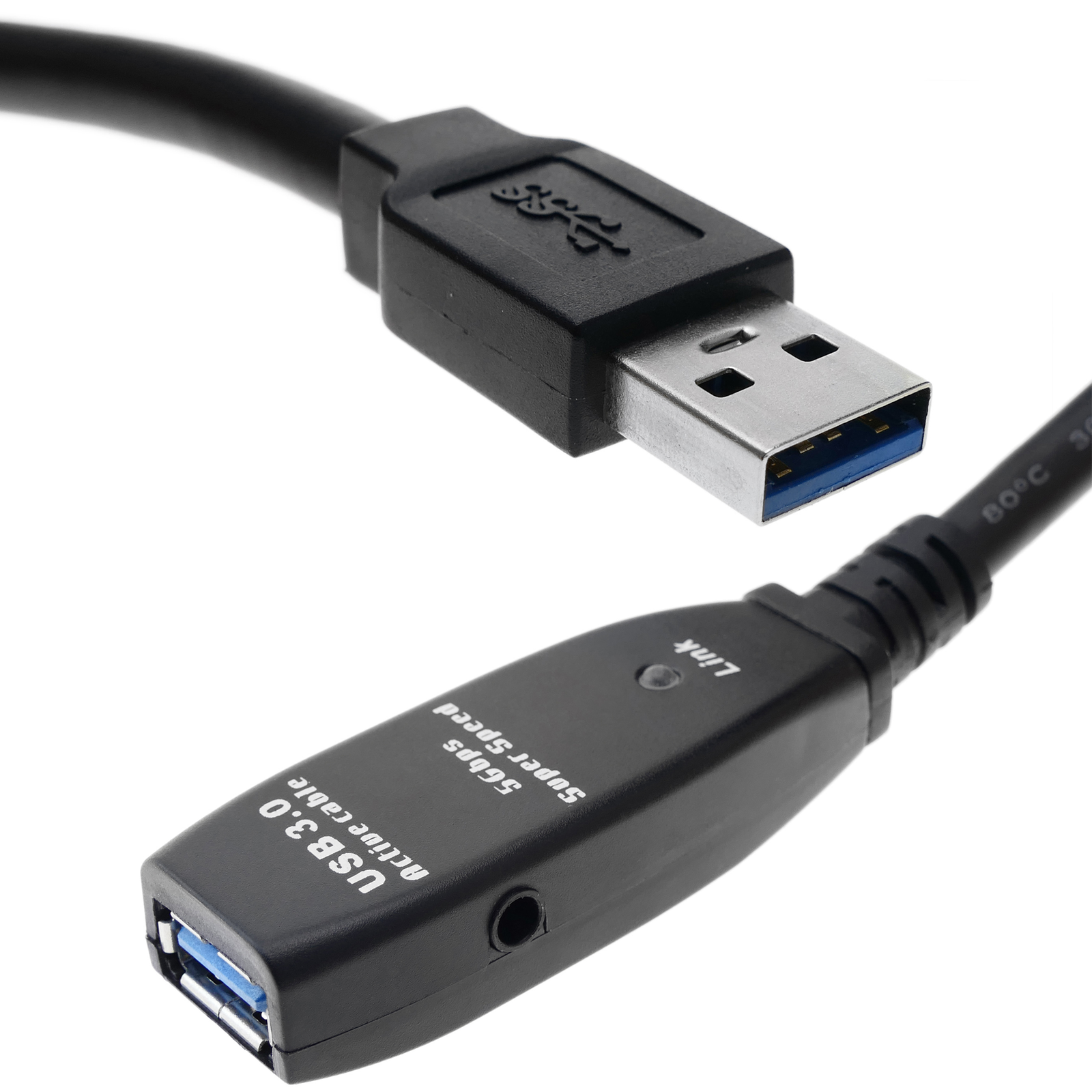 Pro Metal USB 3.0 20AWG Alta Velocidad Cable Alargador a Conector Hembra 1m-3m