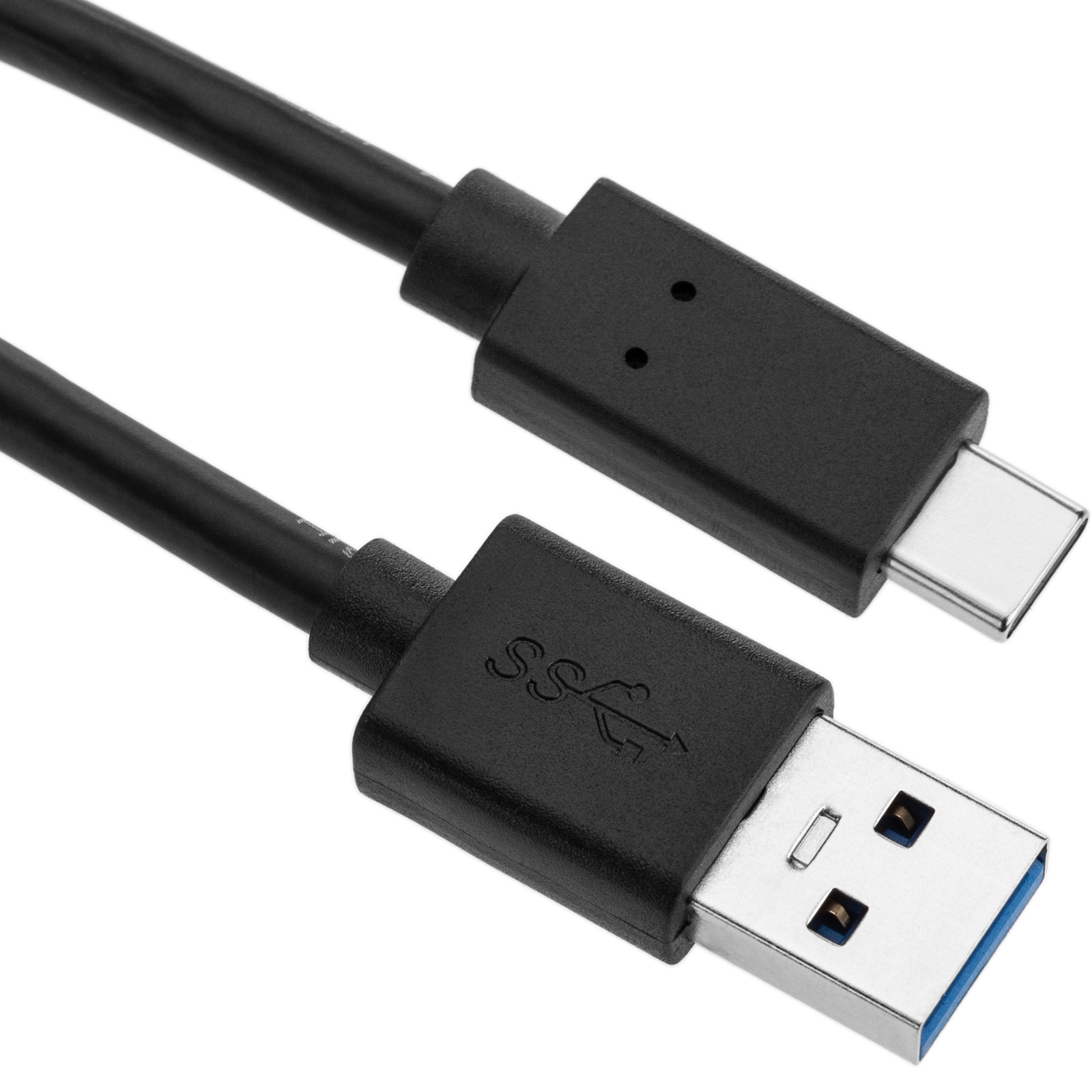 Cable de carga rápida USB-C tipo C de punta larga extendida de 3 pies y  0.394 in (USB 3.0 macho A a tipo C 3.1 macho) para teléfonos o fundas