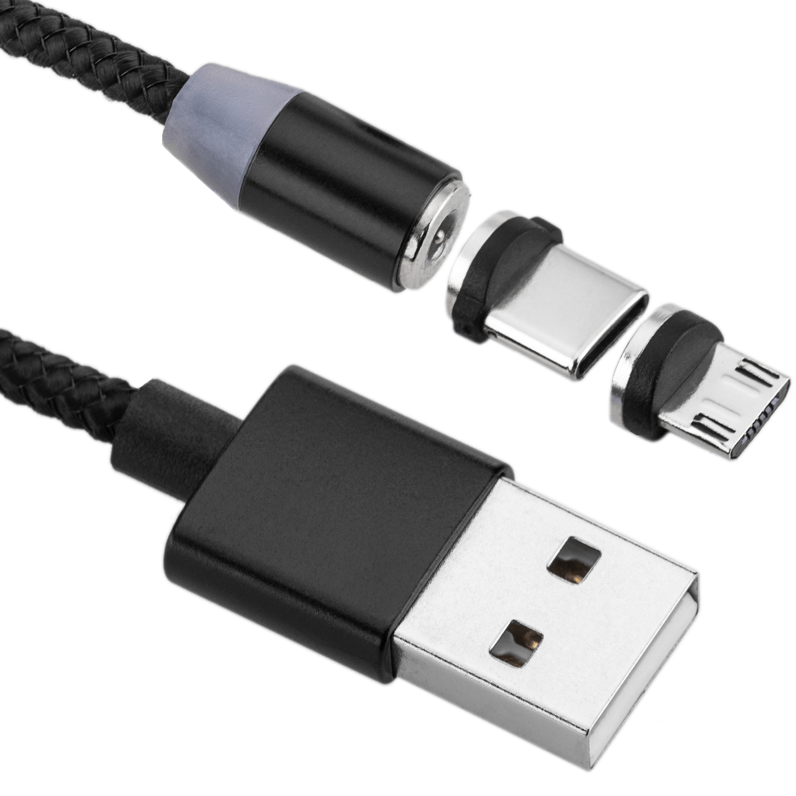 lot de 2 câbles de charge & données 8in1 USB-C/A vers C/Micro