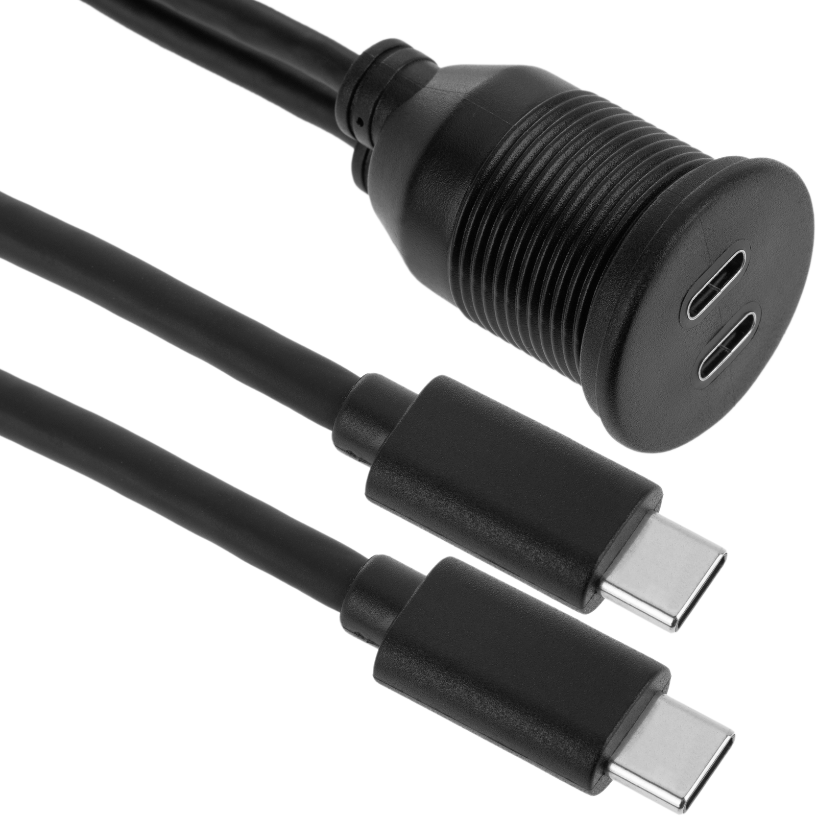 ALIMENTACIÓN USB-C / A DE DOBLE ENCHUFE CON PLACA DE MONTAJE, 12-24V DC