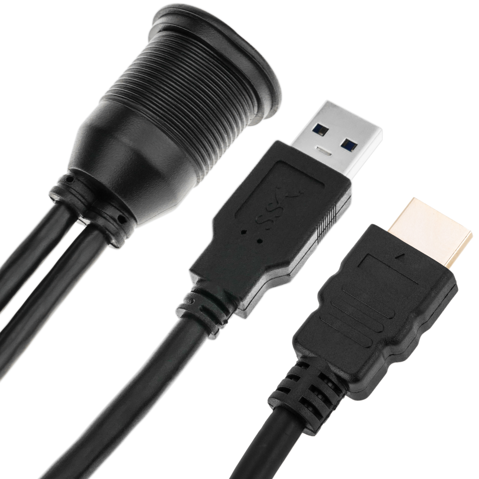 Cable extensión para empotrar con conexiones USB 3.0 y HDMI - Cablematic