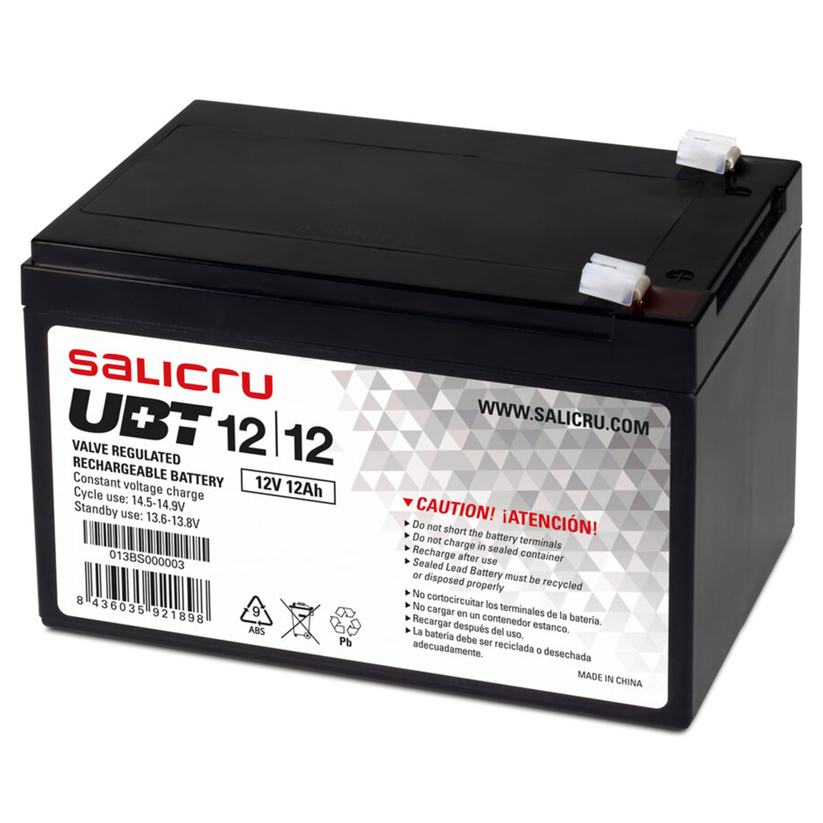 Batteria sigillata al piombo 12V 7.2Ah sostituzione UPS - Cablematic