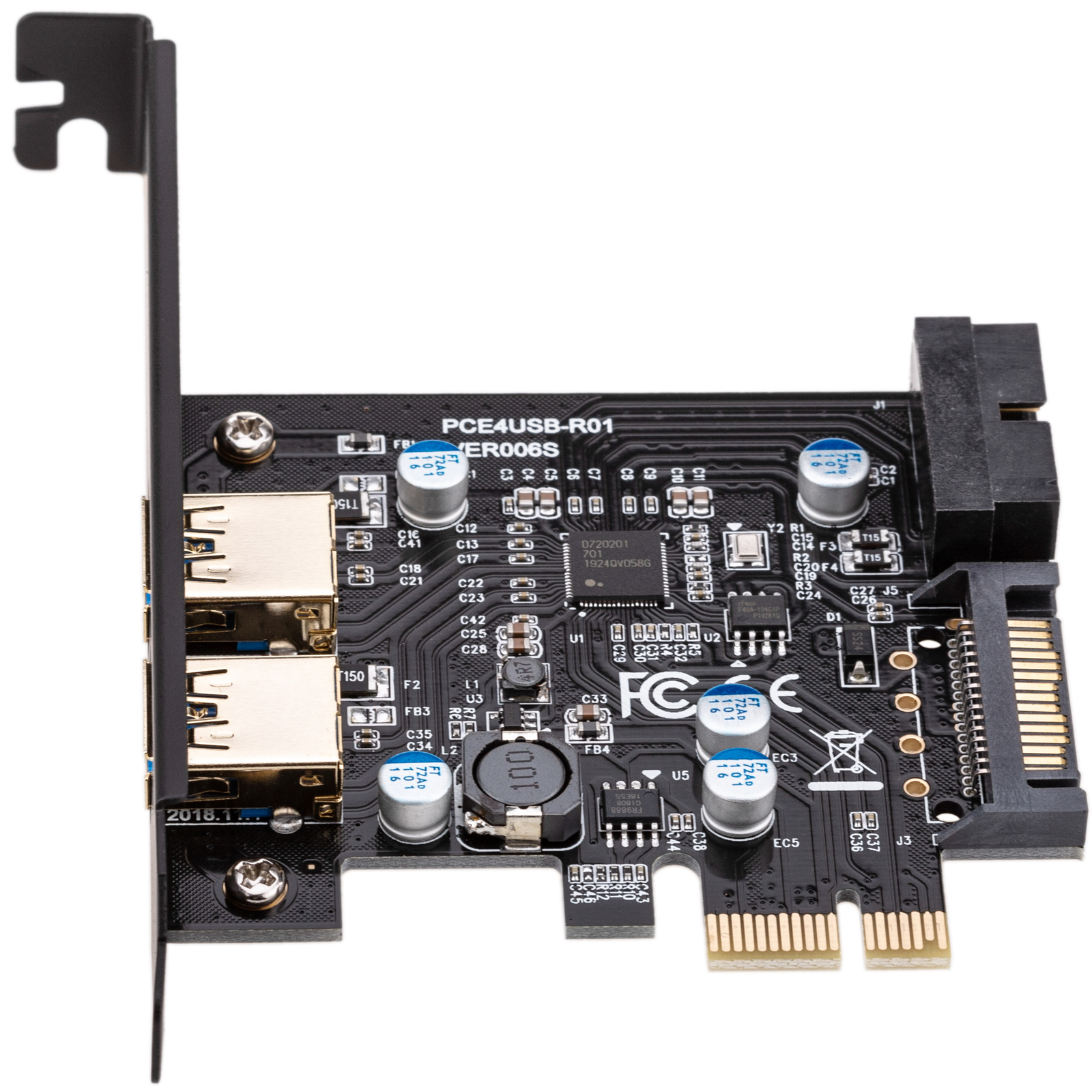 PCIe to SuperSpeed USB 3.0 card with external ports and internal 19-pin  Cablematic