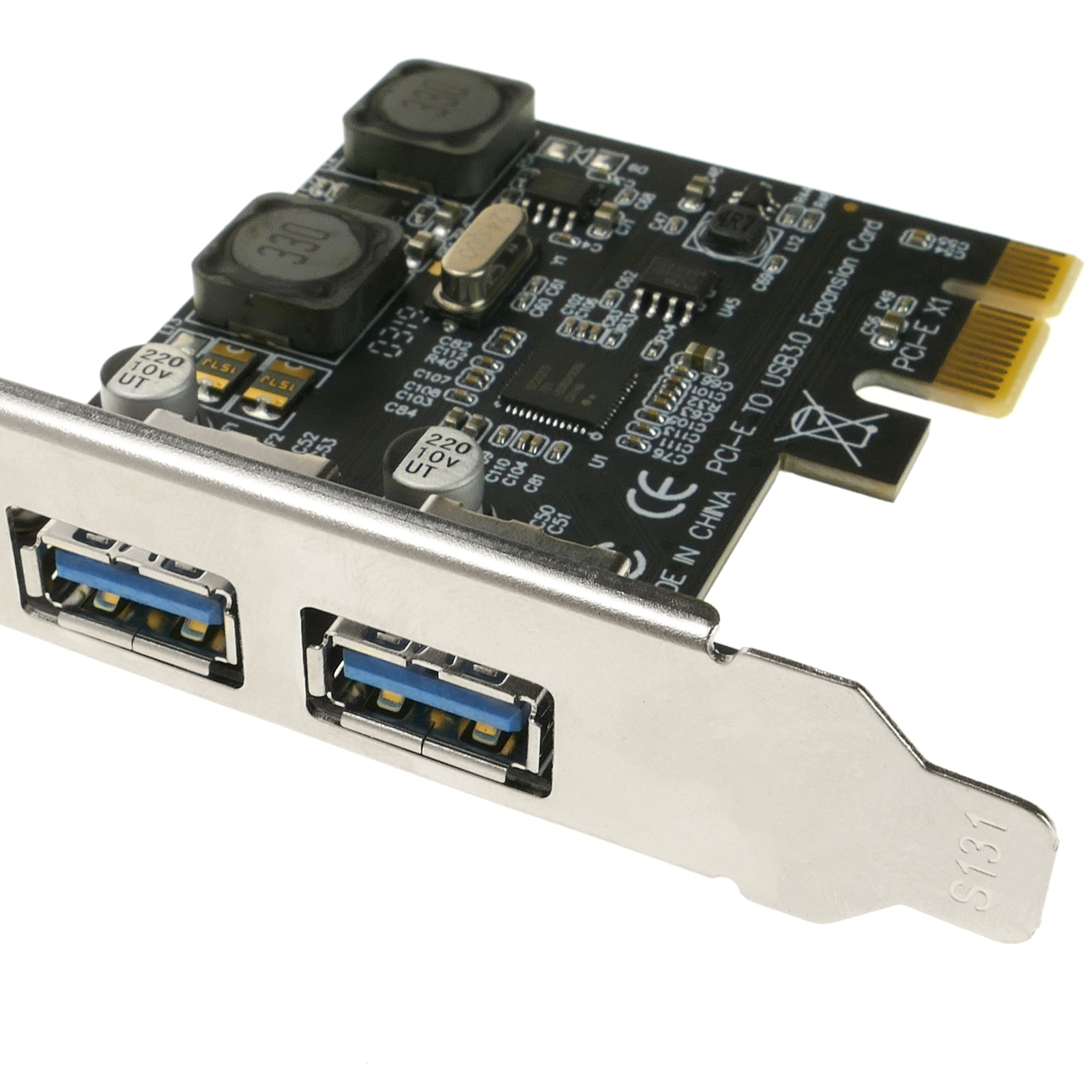 PCIe to SuperSpeed USB 3.0 carte avec 2 ports externes et 1 interne à 19  broches - Cablematic