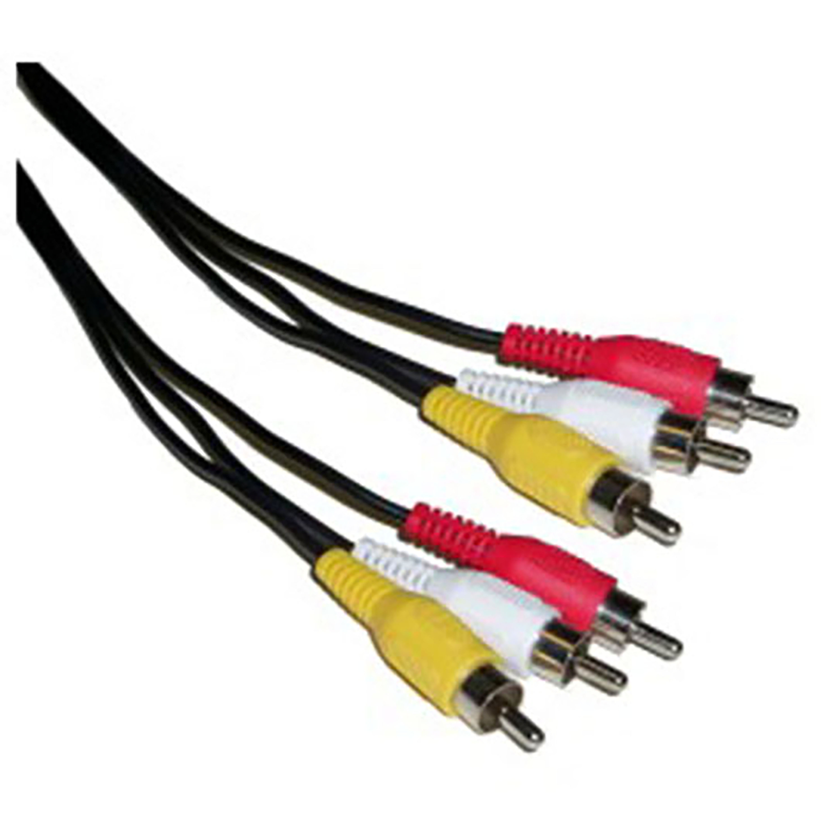 Stereo-Audio + Video Kabel 15m (3XRCA-M/M) - Cablematic