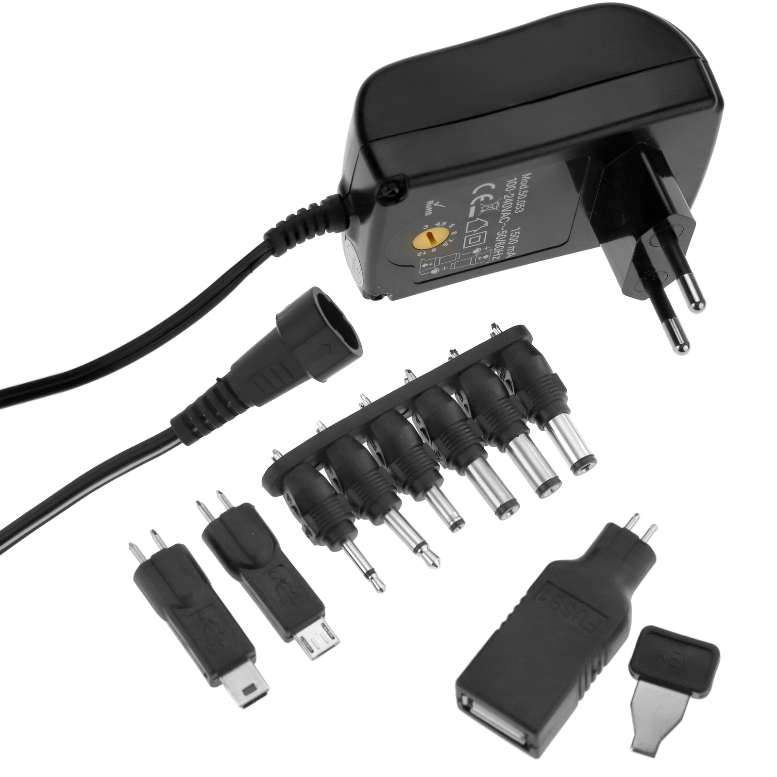 Alimentatore trasformatore 12V 5V 2A power adapter mini din 6 pin