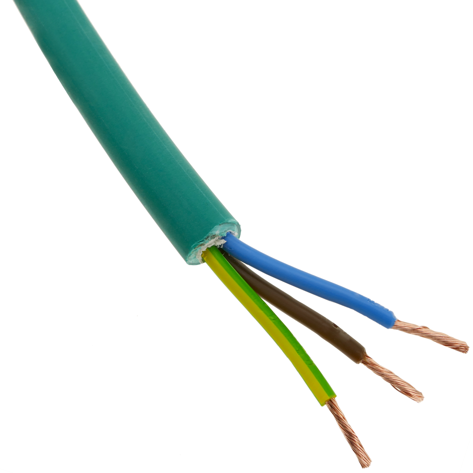 Bobina de cable eléctrico LSHF 200 m amarillo-verde 2.5mm - Cablematic