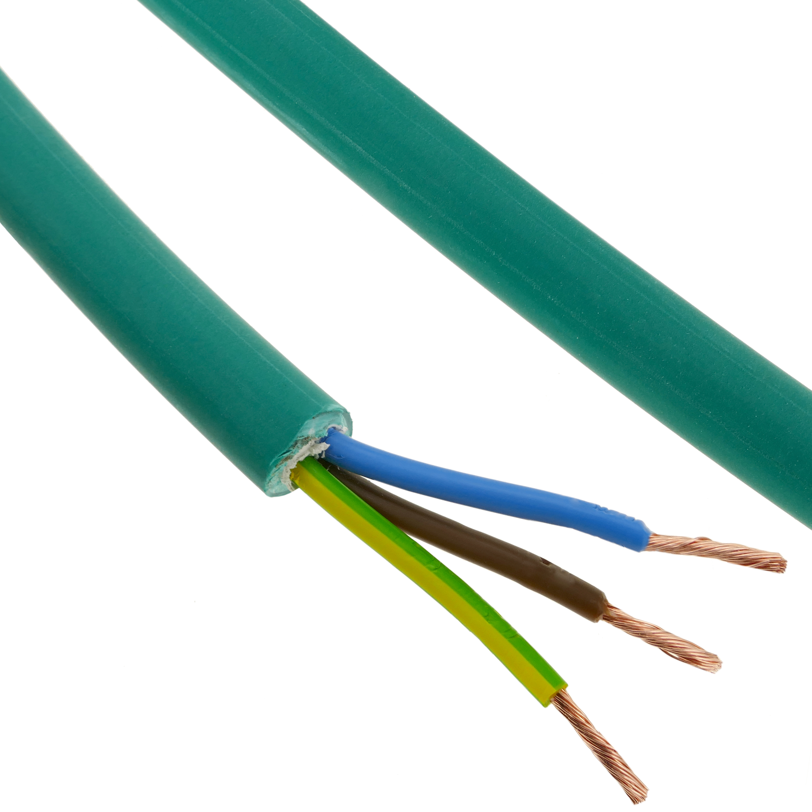 Electric cable coil LSHF 200 m yellow-green 2.5mm - Cablematic