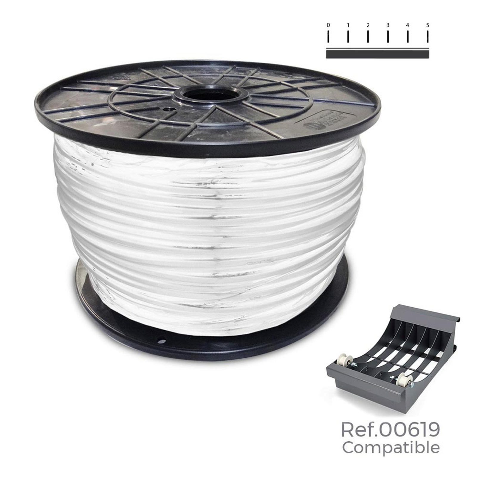 Bobina de cable eléctrico LSHF 200 m marrón 1.5mm - Cablematic