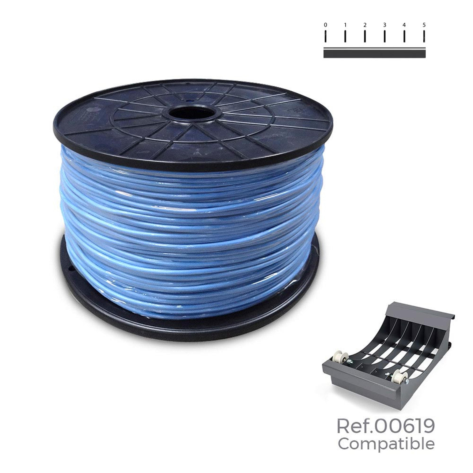 Bobina de cable eléctrico LSHF 200 m azul 1.5mm
