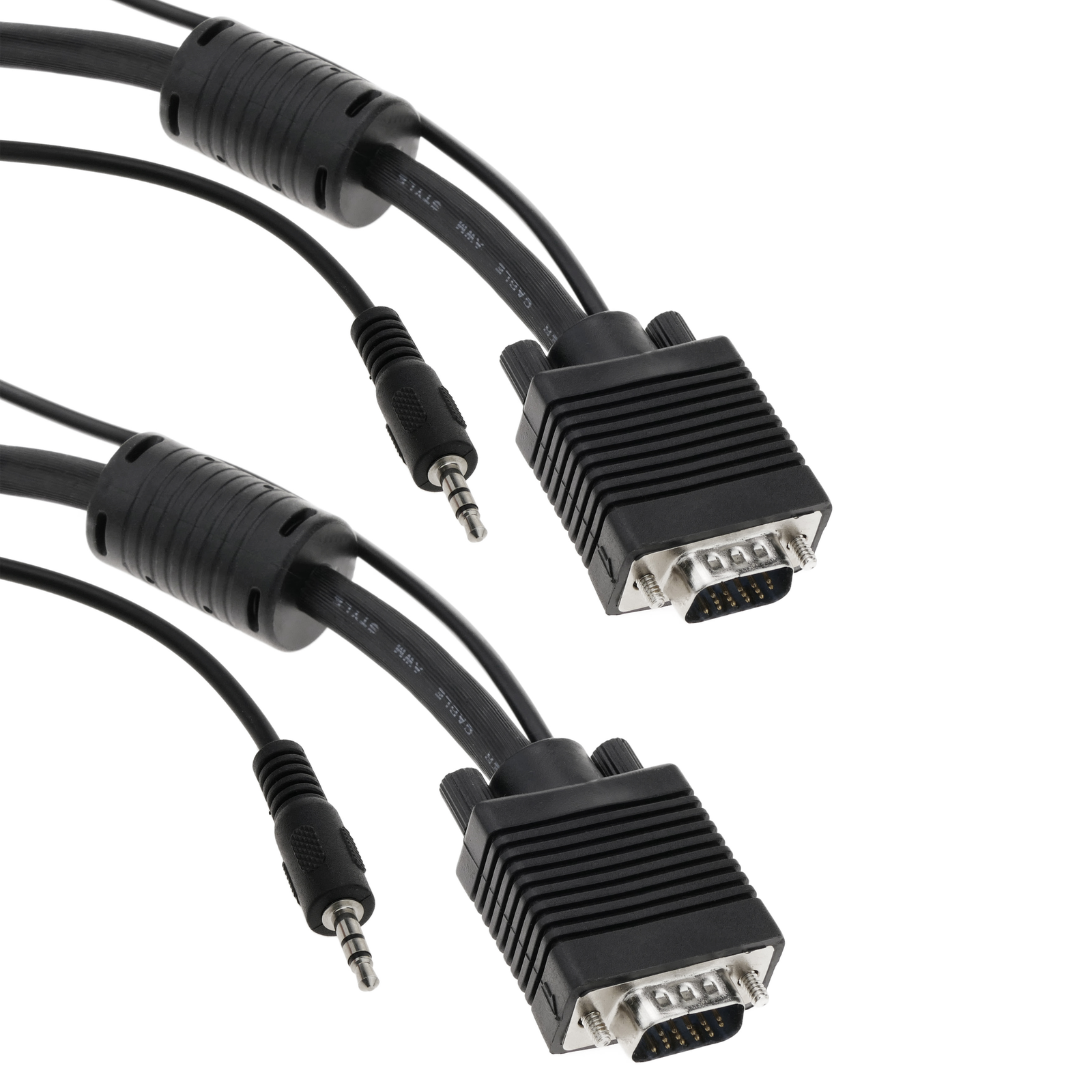 Cable VGA de 3 pies, VGA a VGA para monitor HD15 SVGA para PC, portátil,  TV, proyector de color negro y amarillo