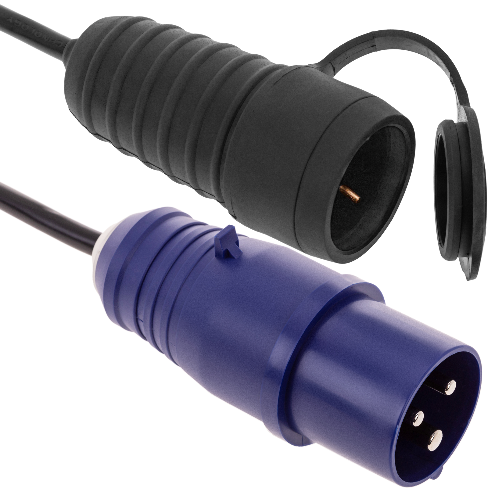 Enchufe multiplicador Schuko macho / 3 hembras > conectores electronica >  cables y conectores > conectores enchufe