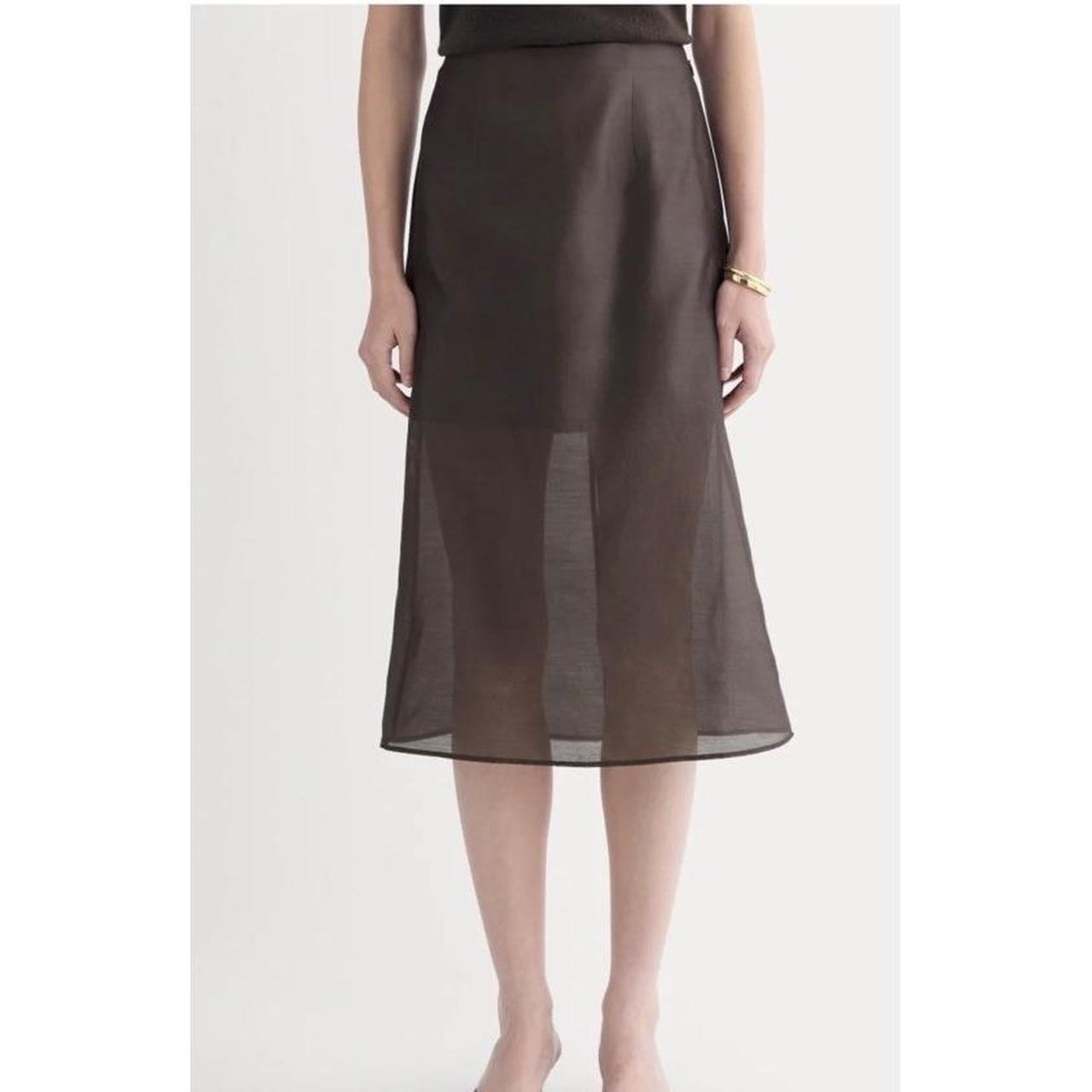 Everlane Womens Brown  Black Skirt