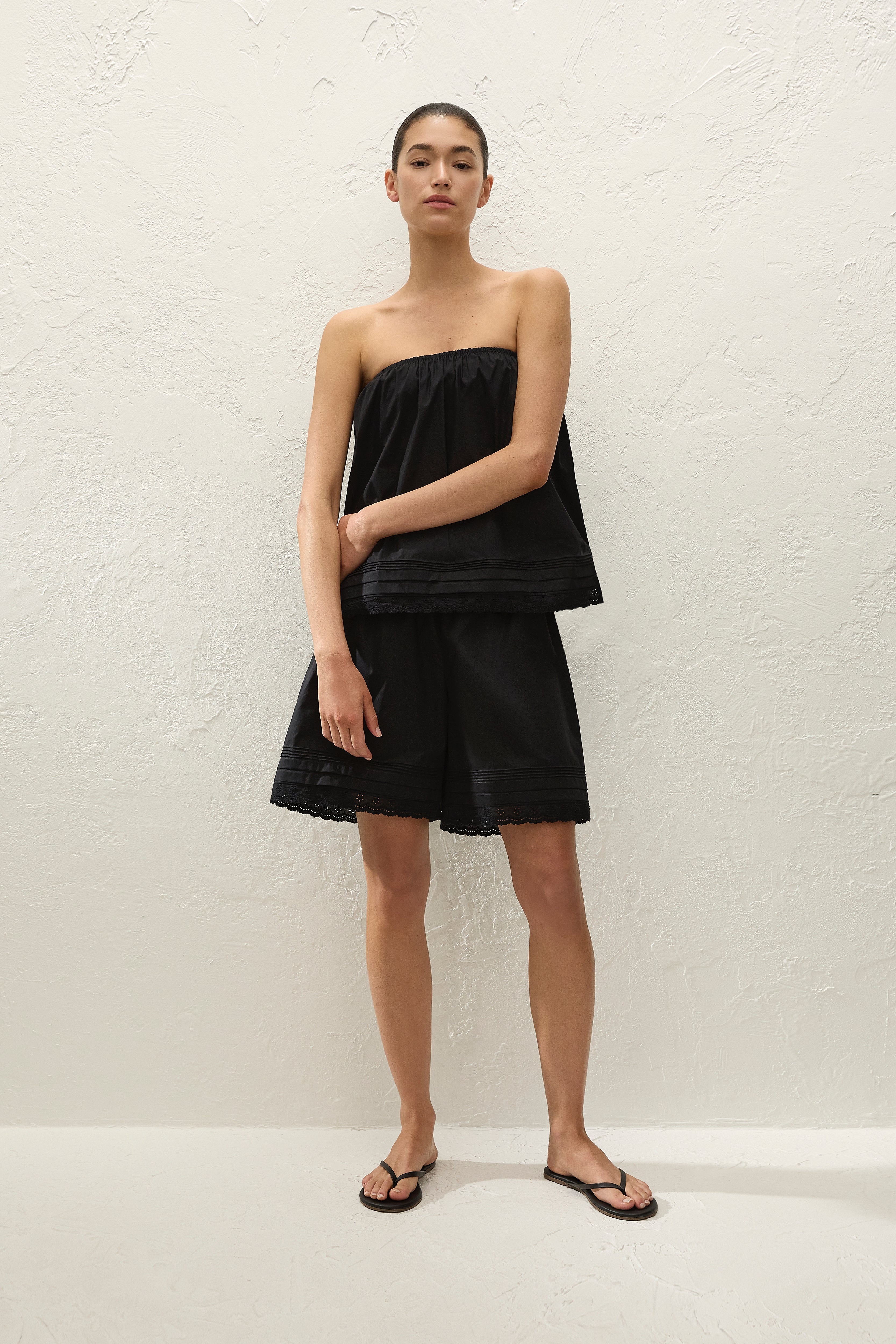 Filomena Top Fiore Lace Black