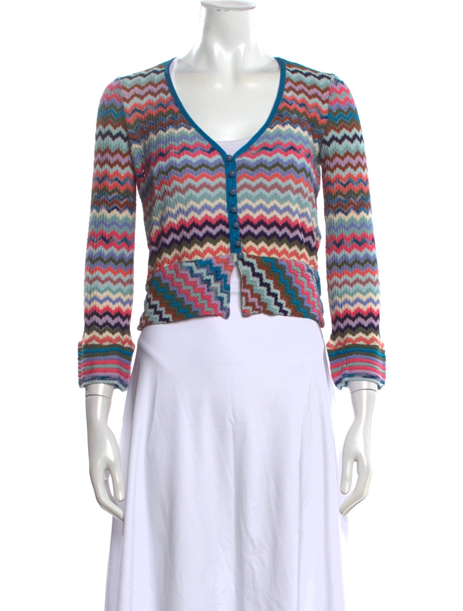 Patterned V-Neck Sweater