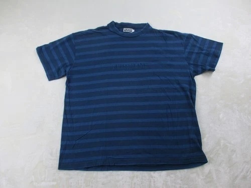 VINTAGE Guess Shirt Mens Extra Large Blue Striped Georges Marciano USA 90s