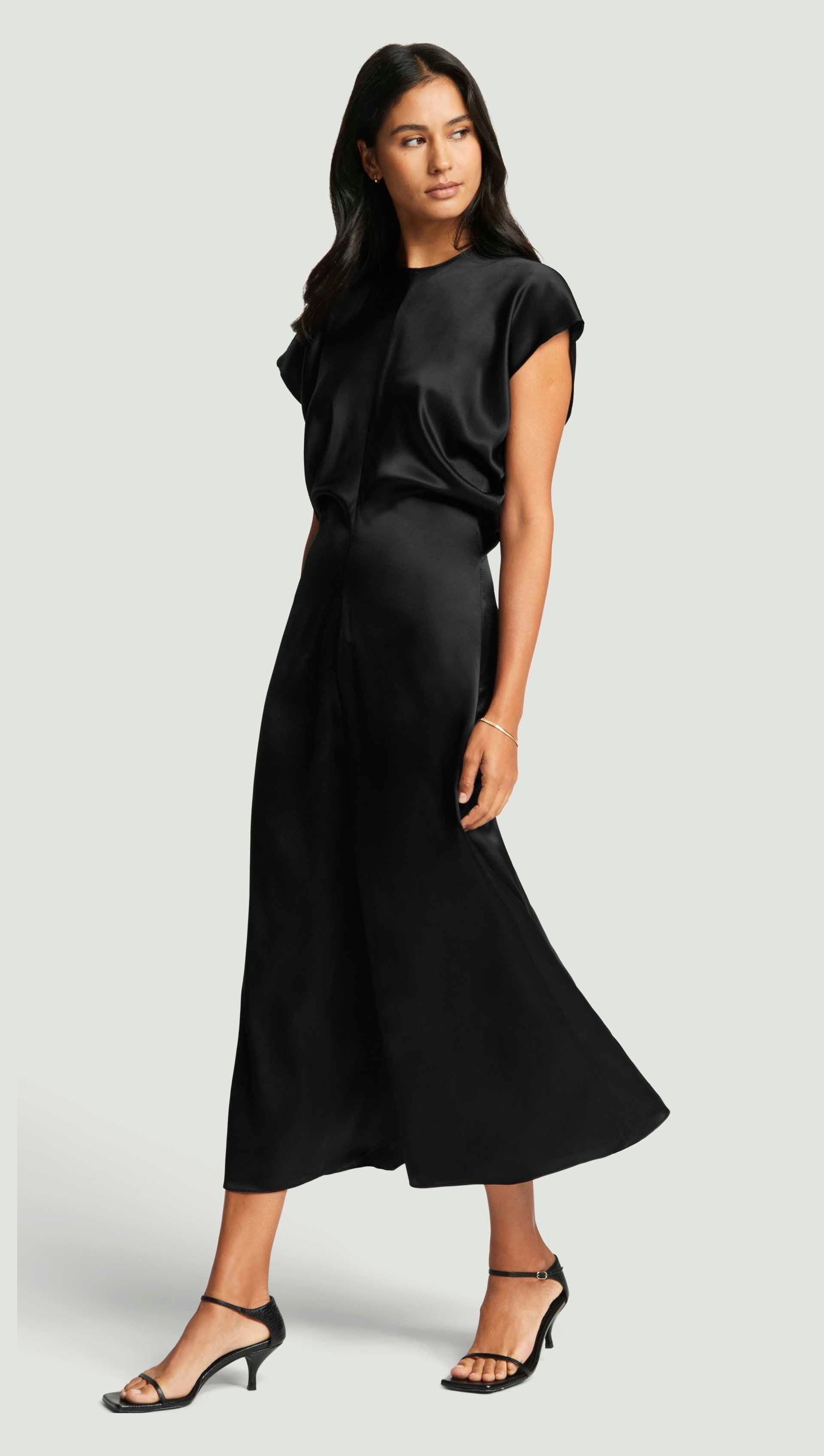 Draped Dress  Silk Charmeuse