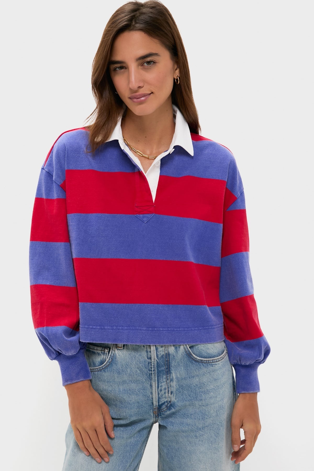 Gameday Red  Blue Swiftie Rugby Polo
