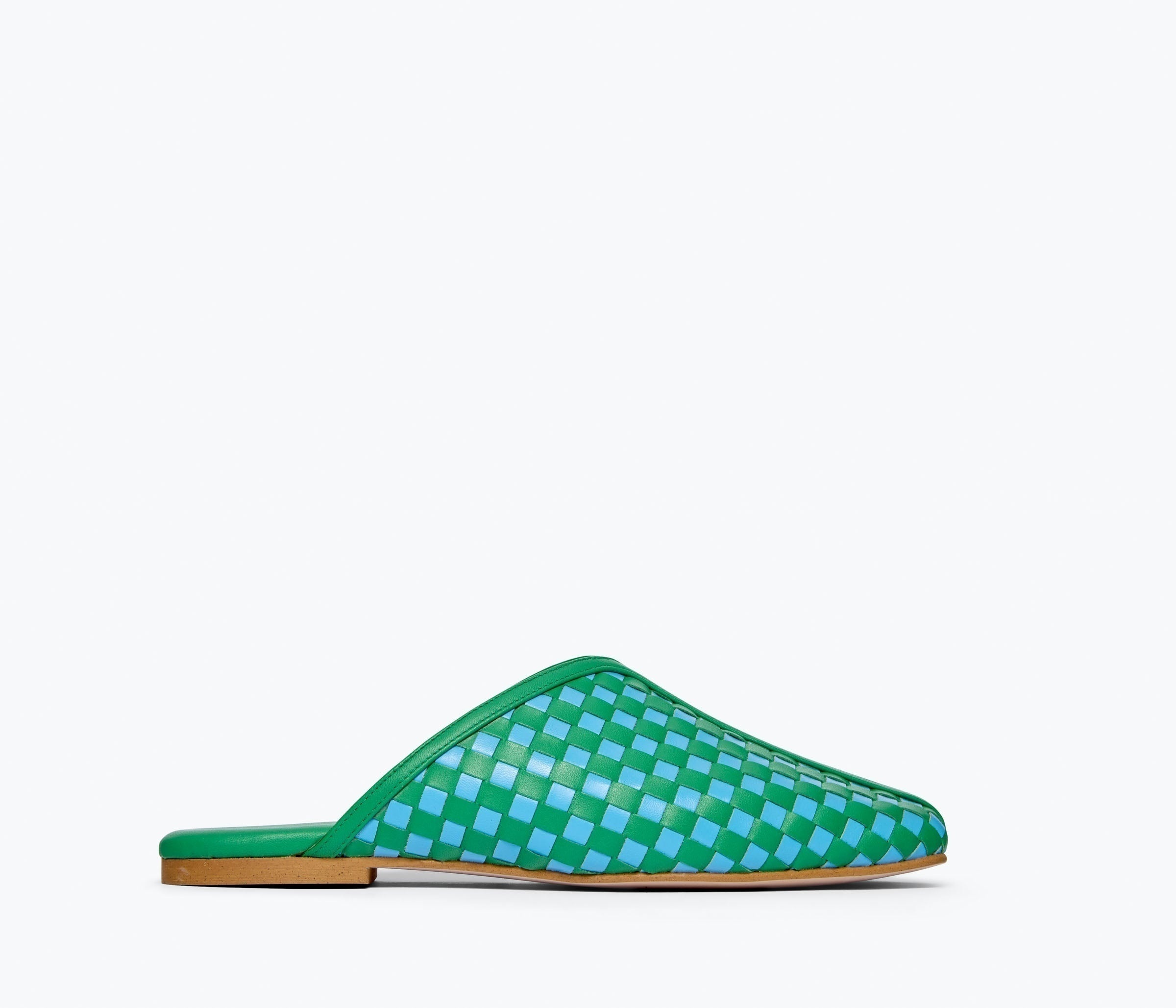 SAANVI WOVEN LEATHER SLIDE