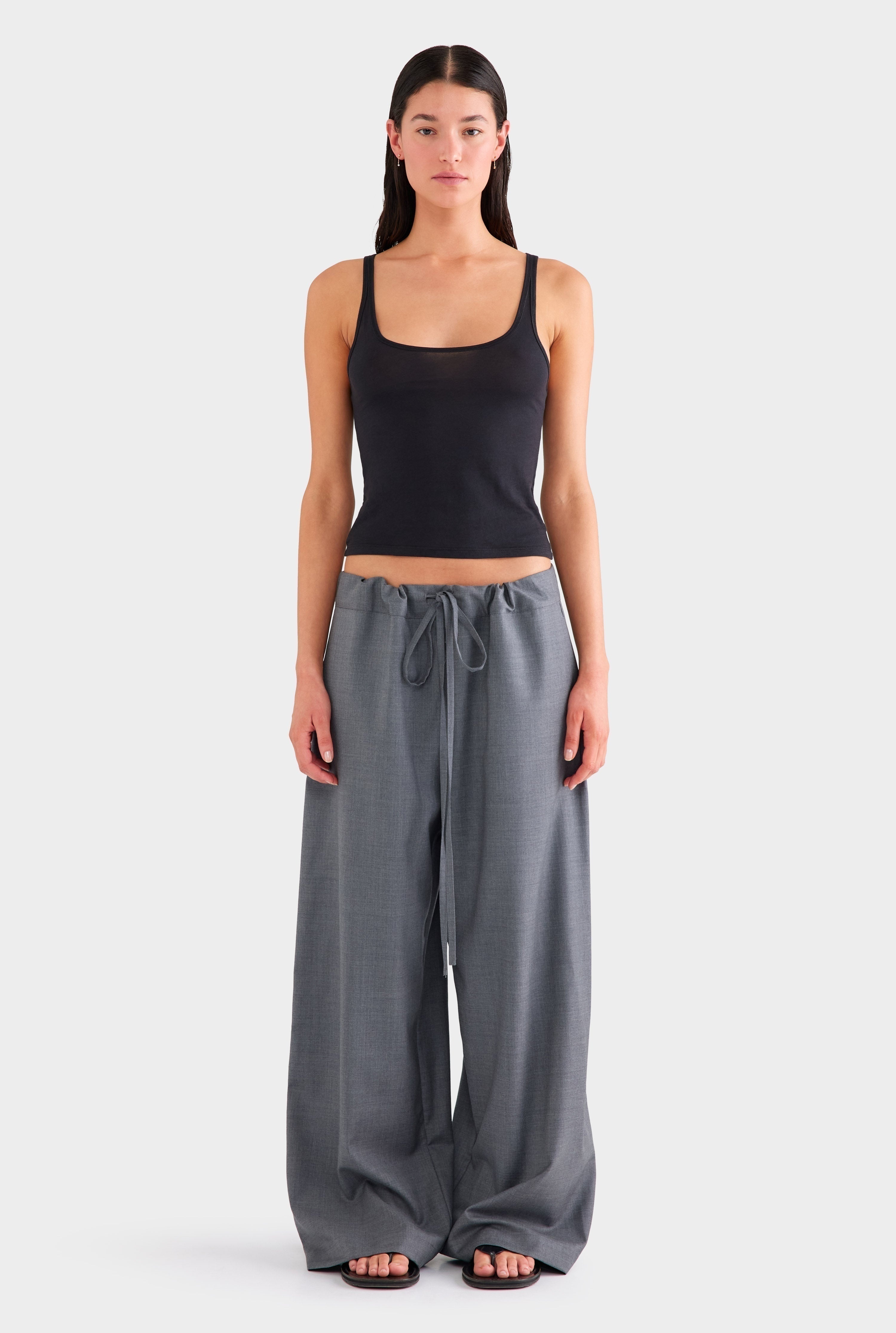 Wool Paperbag Pant