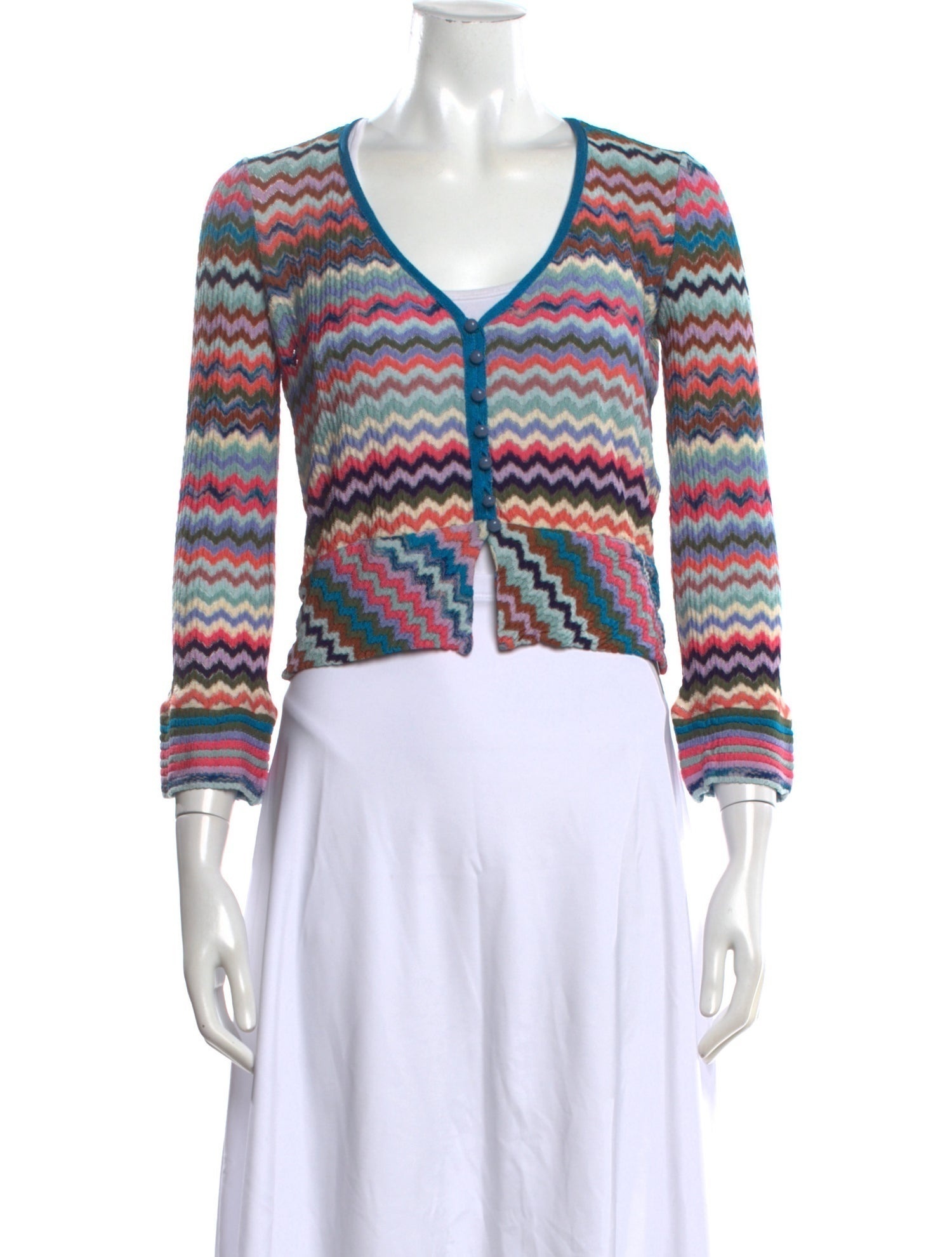 Patterned V-Neck Sweater