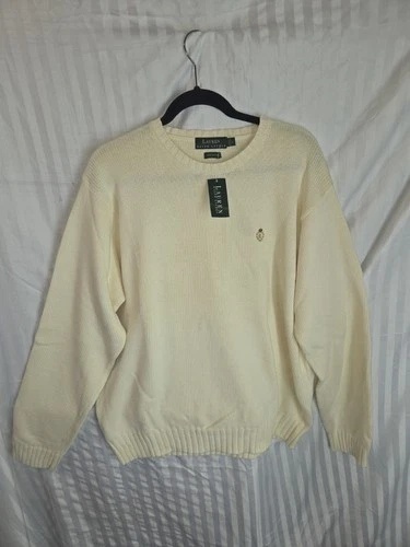 Mens Ralph Lauren Knitted Sweater Size L 100% Cotton NWT