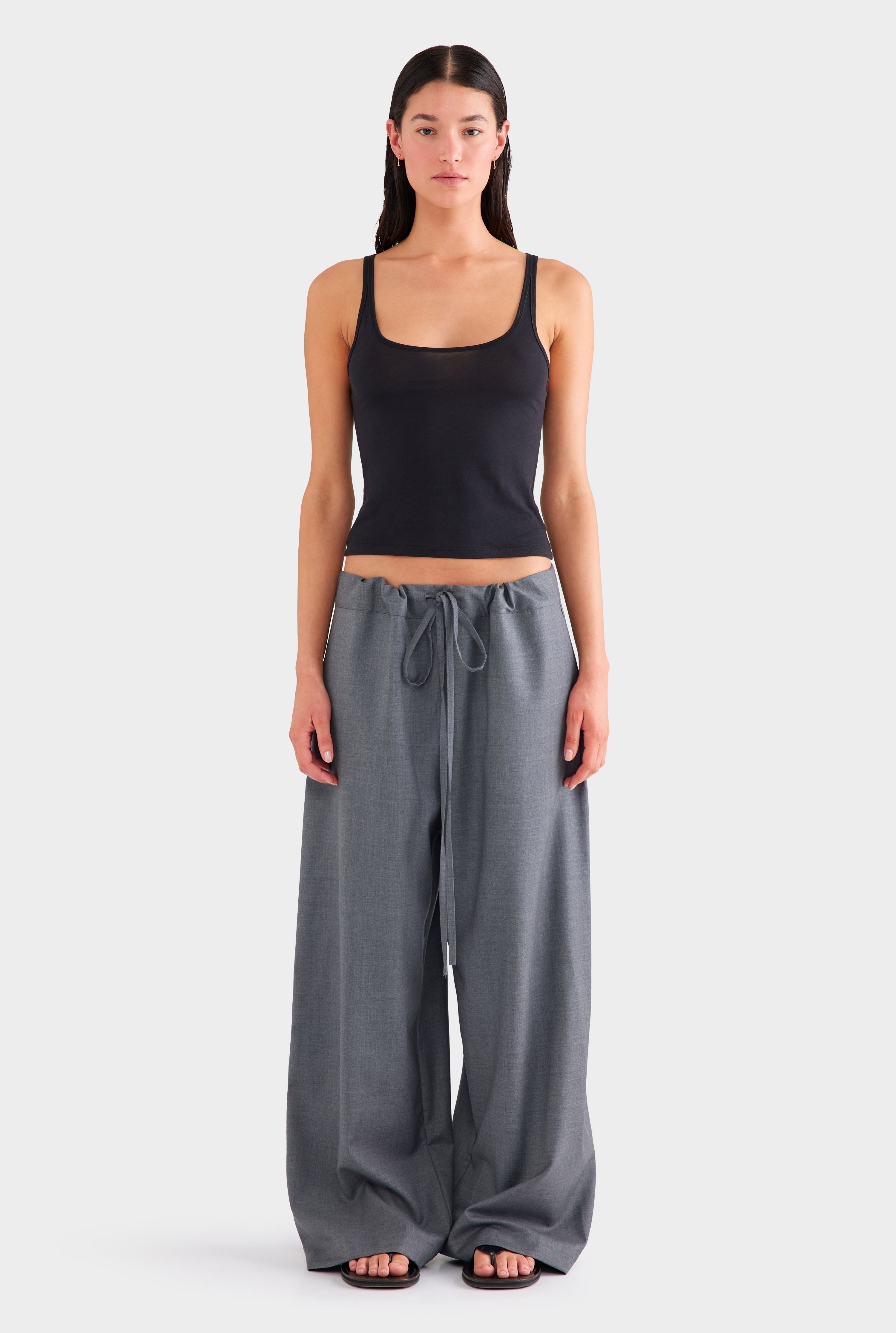 Wool Paperbag Pant