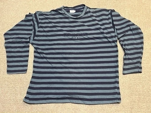 Vintage Guess Striped Colorblock Blue Long Sleeve Shirt XL USA Georges Marciano