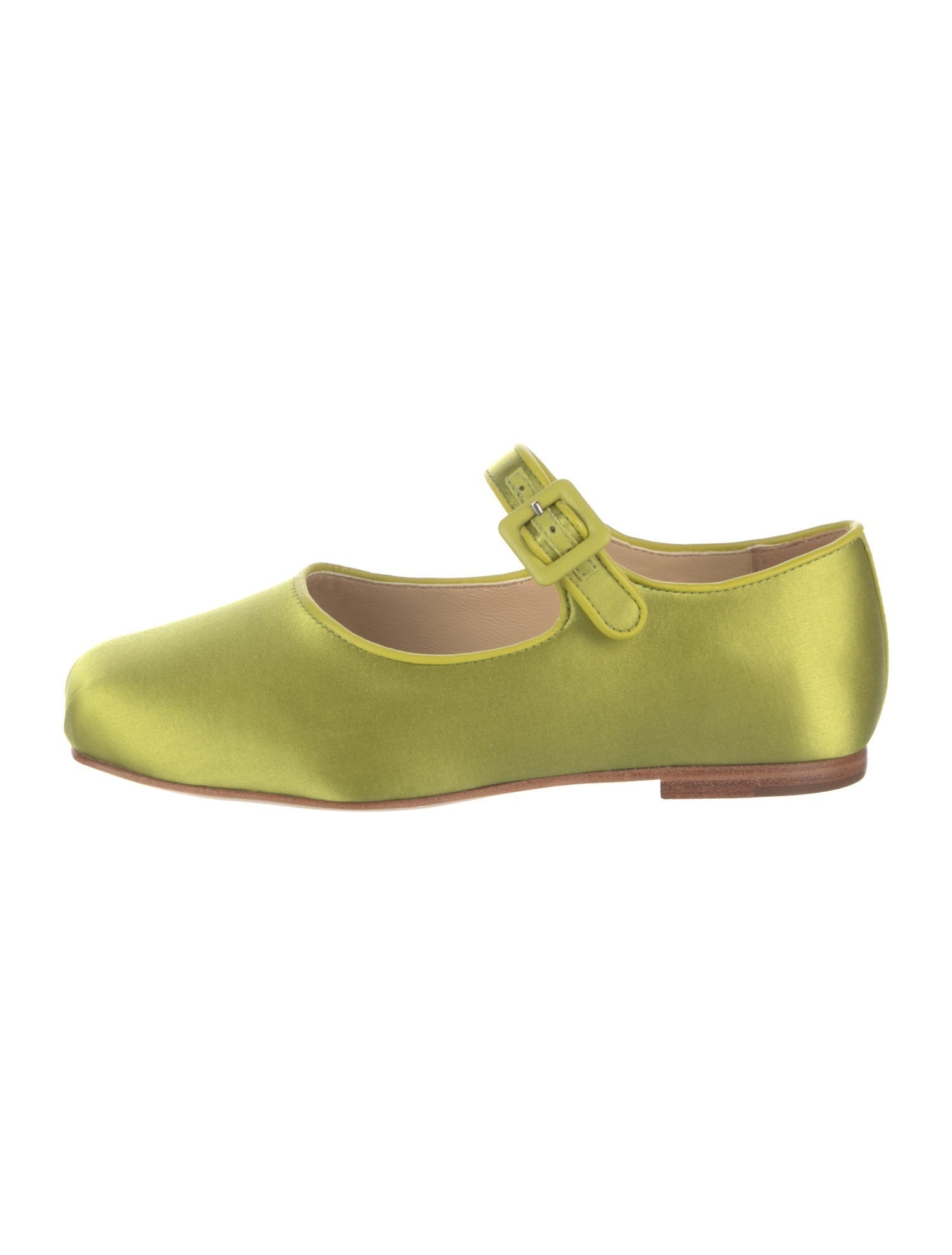 Satin Mary Jane Flats