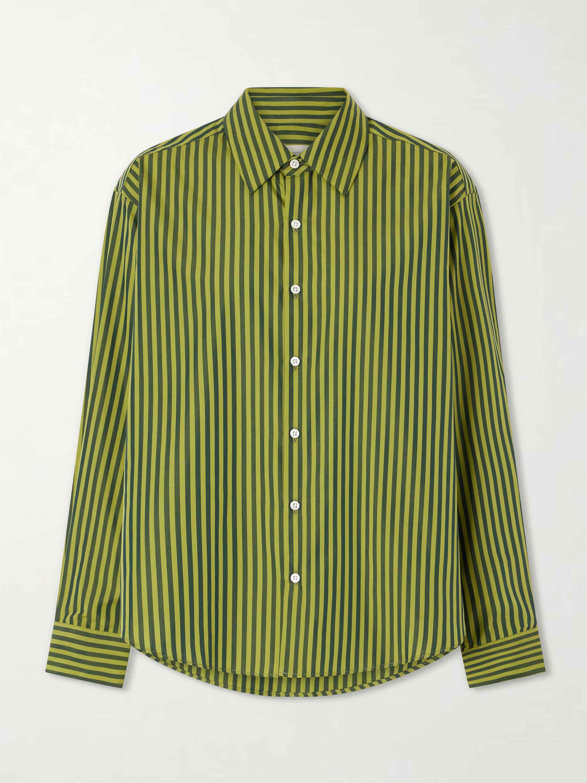 La Classica striped cotton-poplin shirt