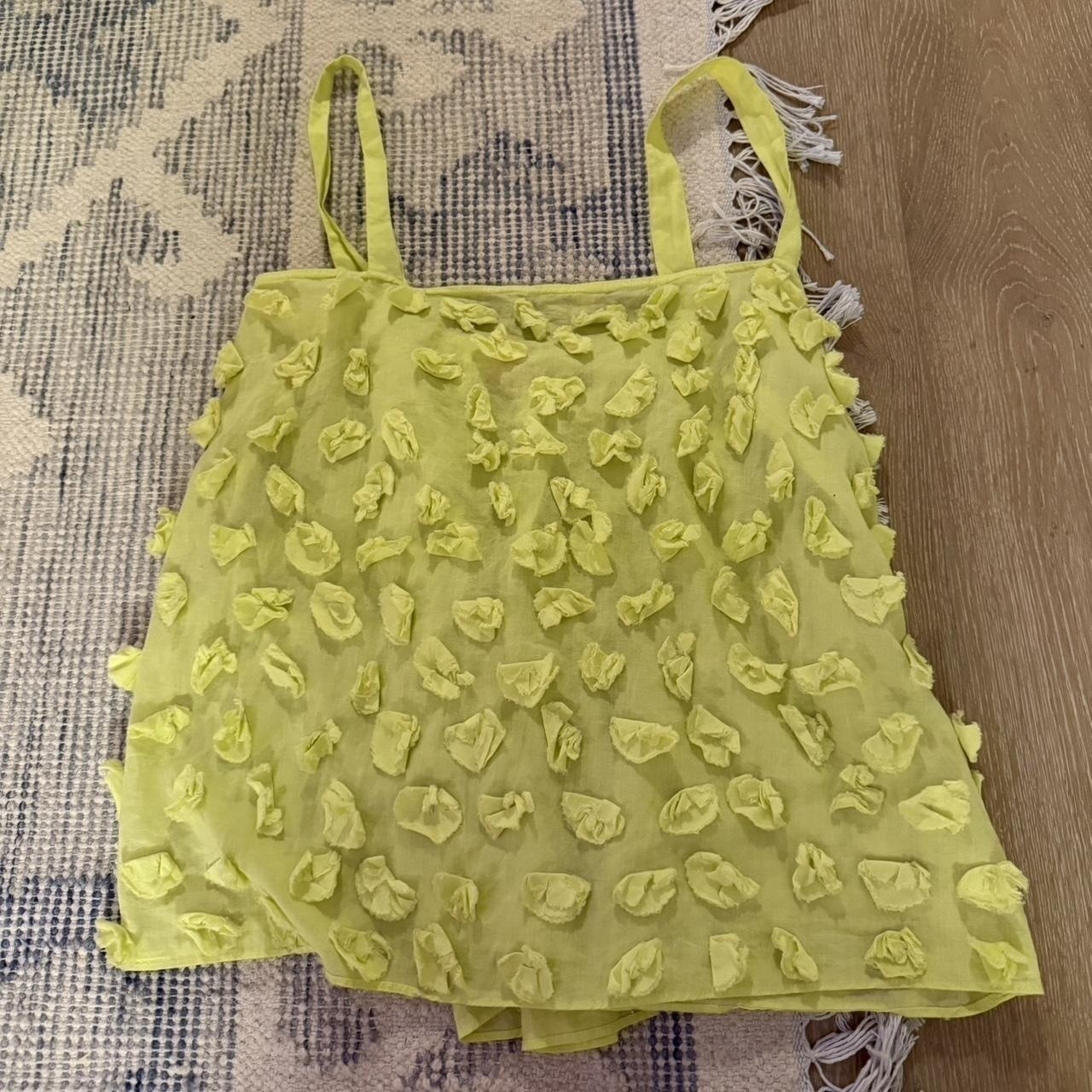 DKNY Womens Yellow Green Vest