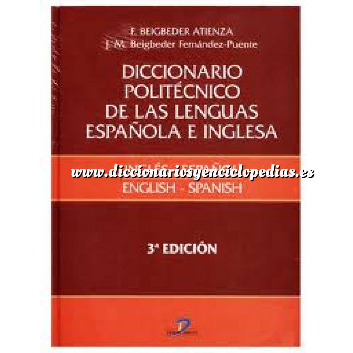 Imagen Diccionarios técnicos
 Diccionario politécnico de las lenguas española e inglesa: Inglés-español