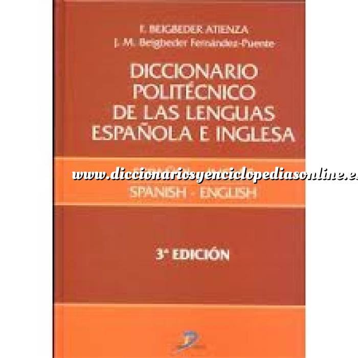 Imagen Diccionarios técnicos
 Diccionario politécnico de las lenguas española e inglesa: Español-inglés