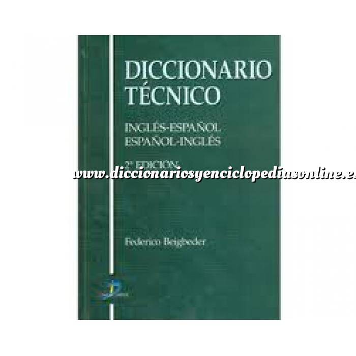 Imagen Diccionarios técnicos
 Diccionario técnico: inglés-español español-inglés